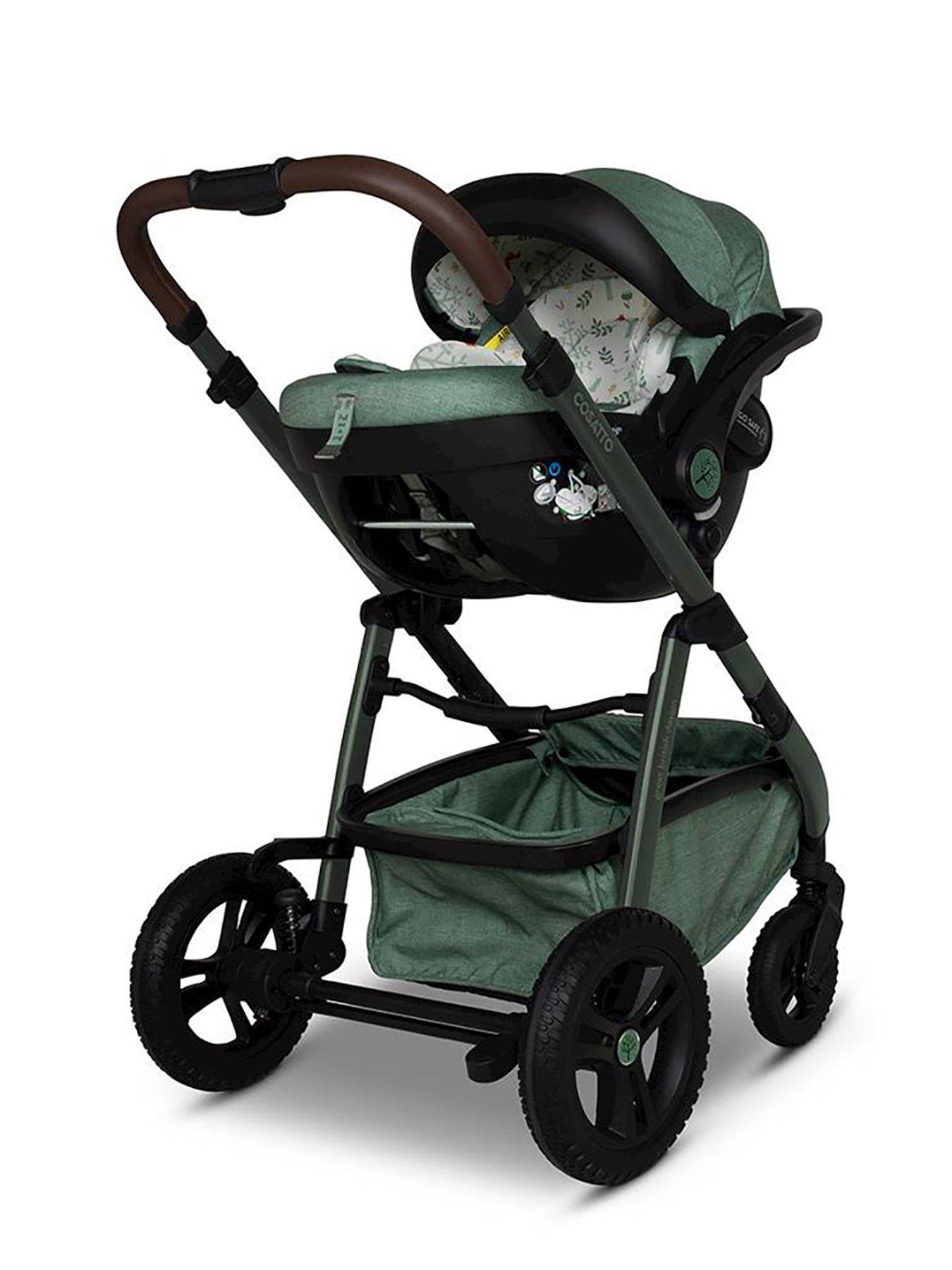 Image 7 of 8 of Cosatto Wow 3 Everything Travel System Bundle ADAC iSize Car Seat - Meadow