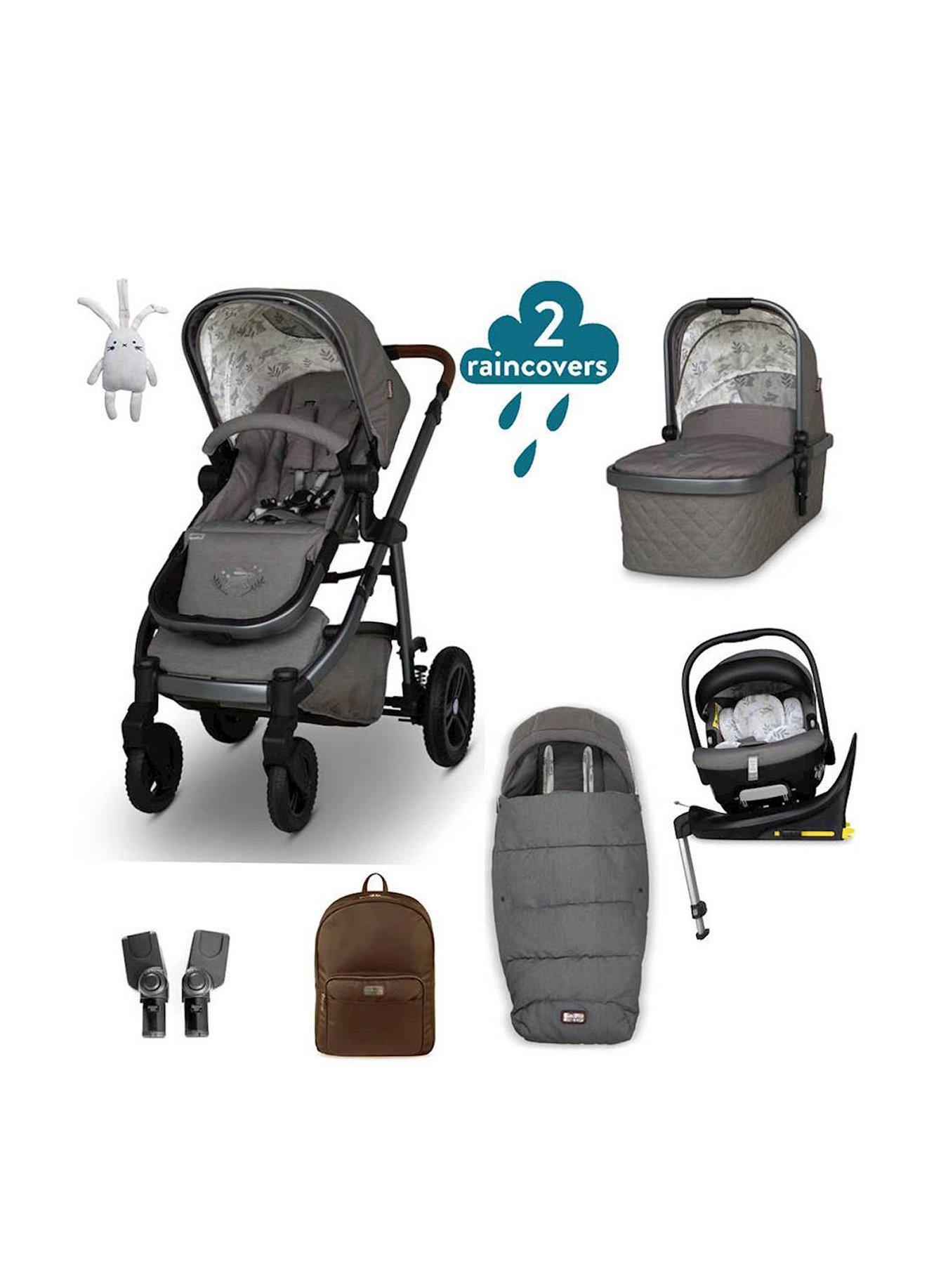 Cosatto Wow 3 Everything Travel System Bundle ADAC iSize Car Seat - Bobtail