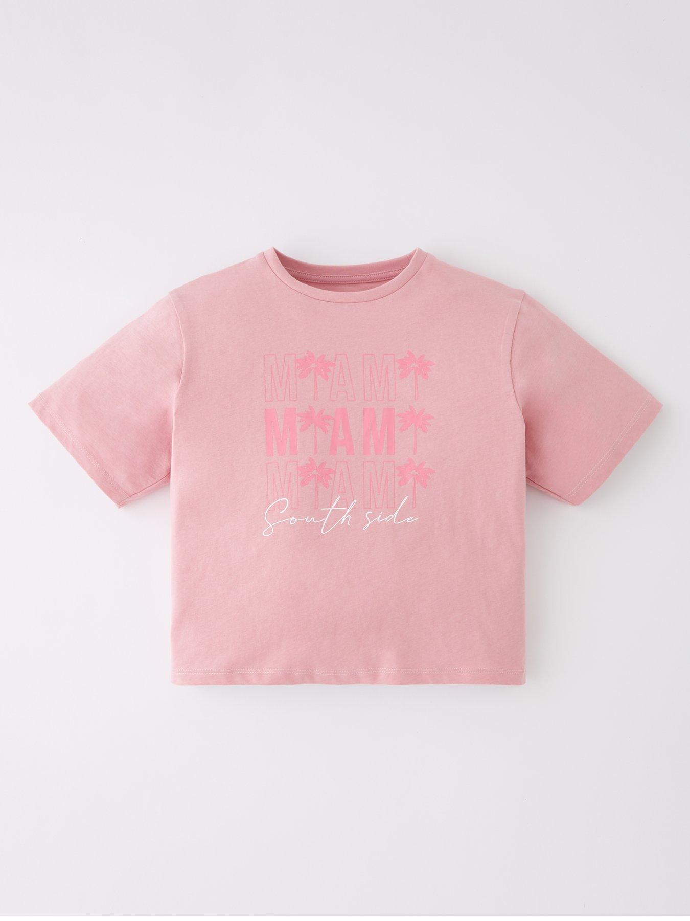 undefined Girls Miami T-Shirt - Pink