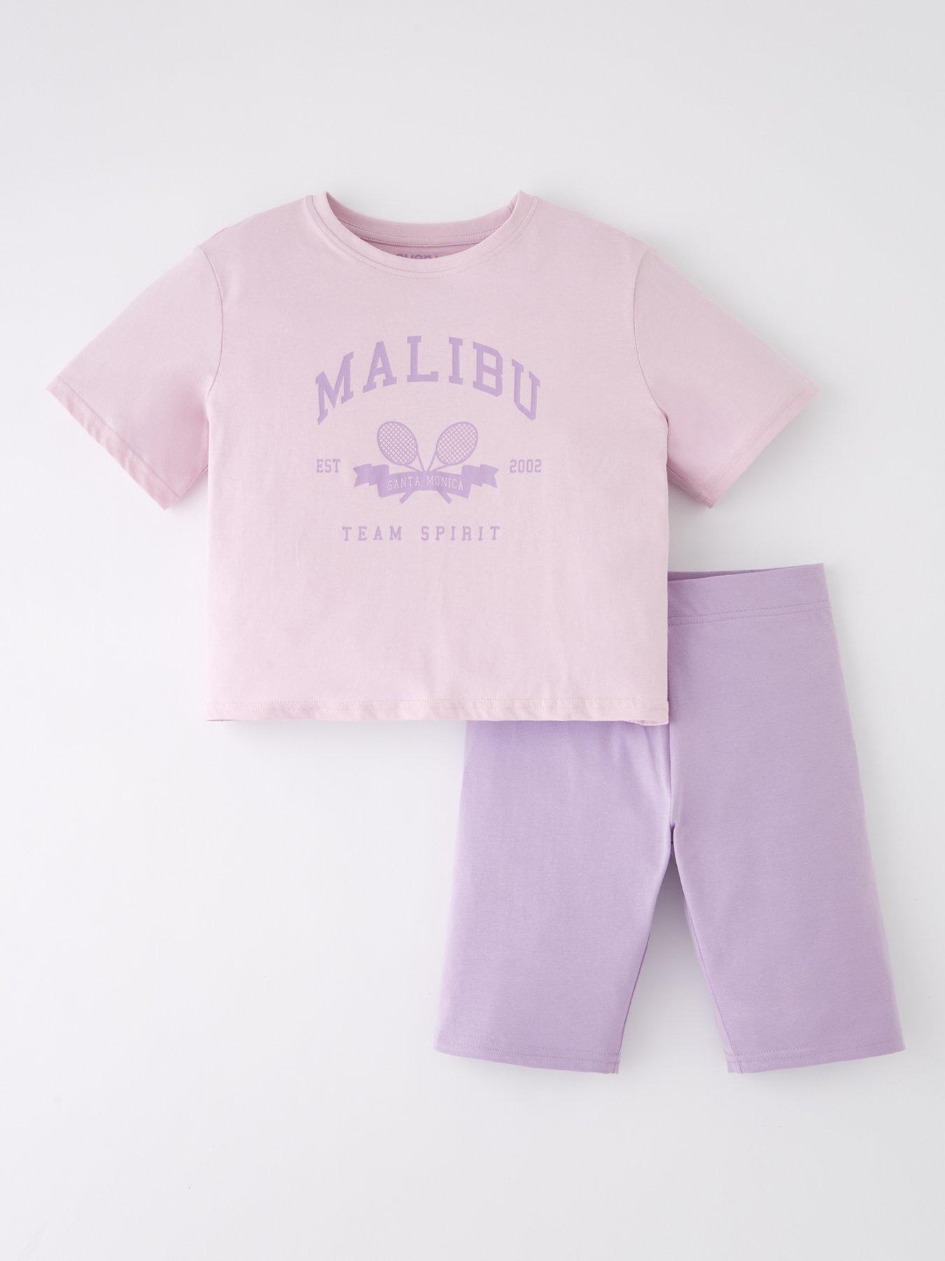 undefined Girls Malibu T-shirt And Cycling Short