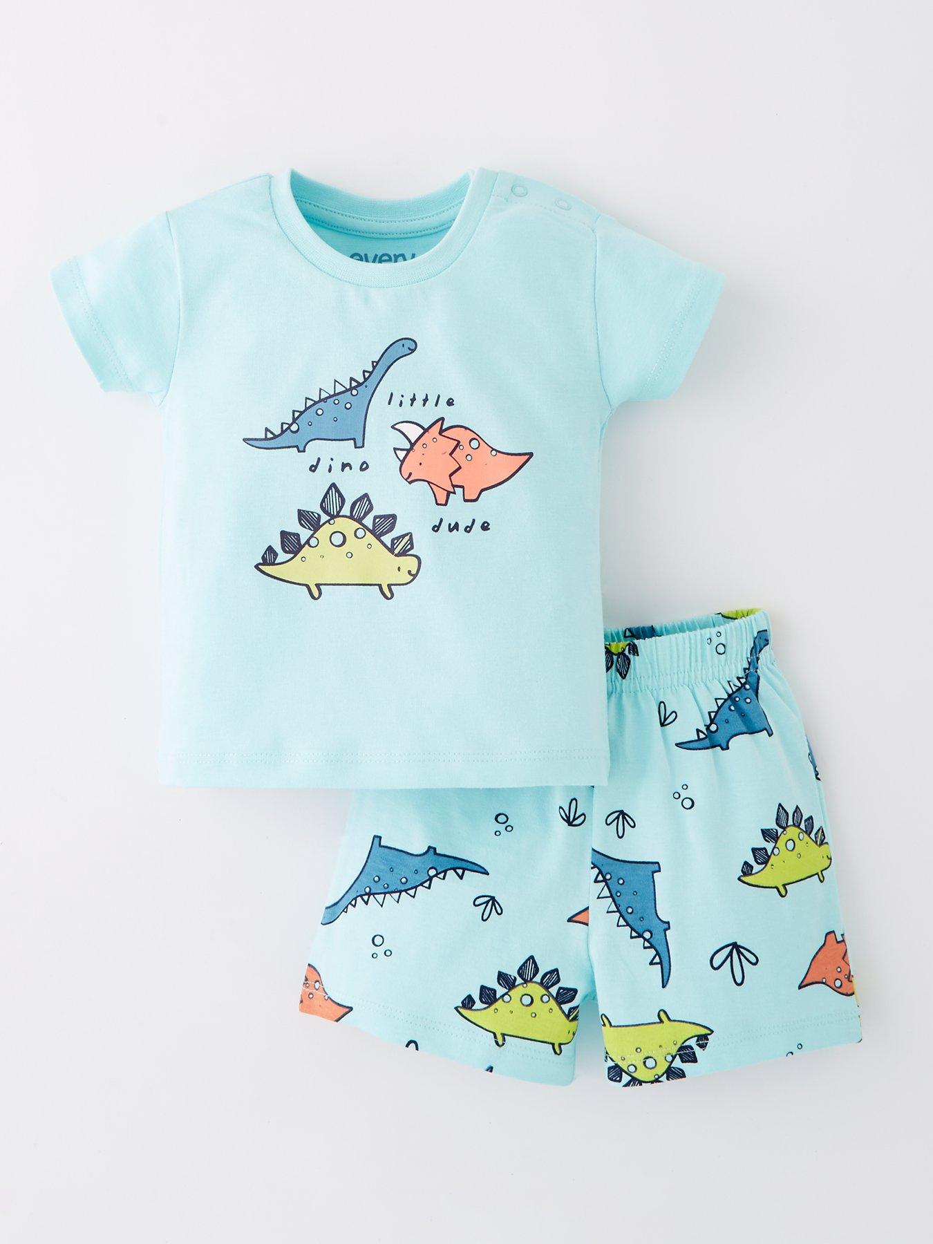 Image 1 of 4 of Everyday Baby Boys Dinosaur T-shirt And Short Set - Multi
