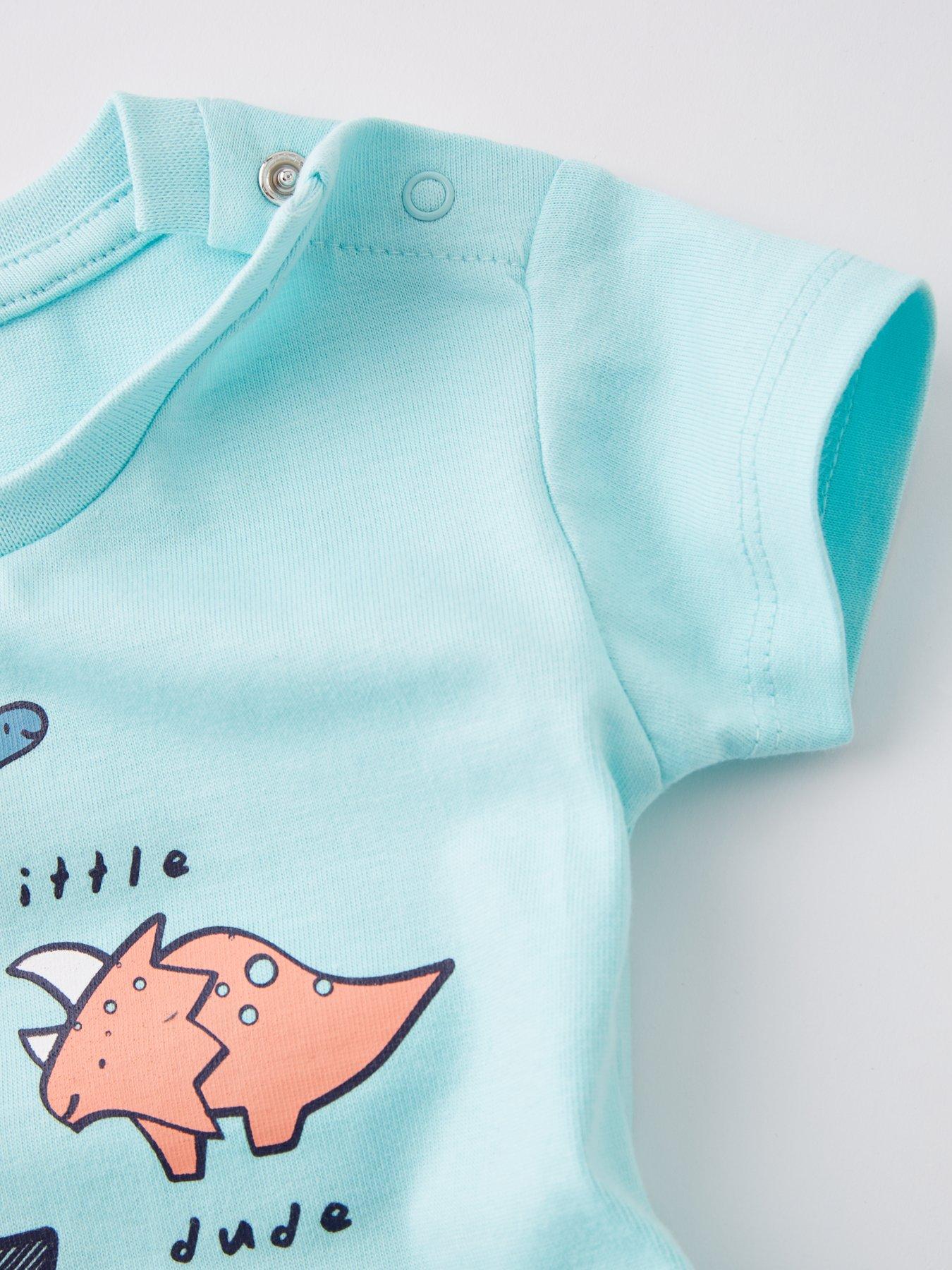 Image 4 of 4 of Everyday Baby Boys Dinosaur T-shirt And Short Set - Multi