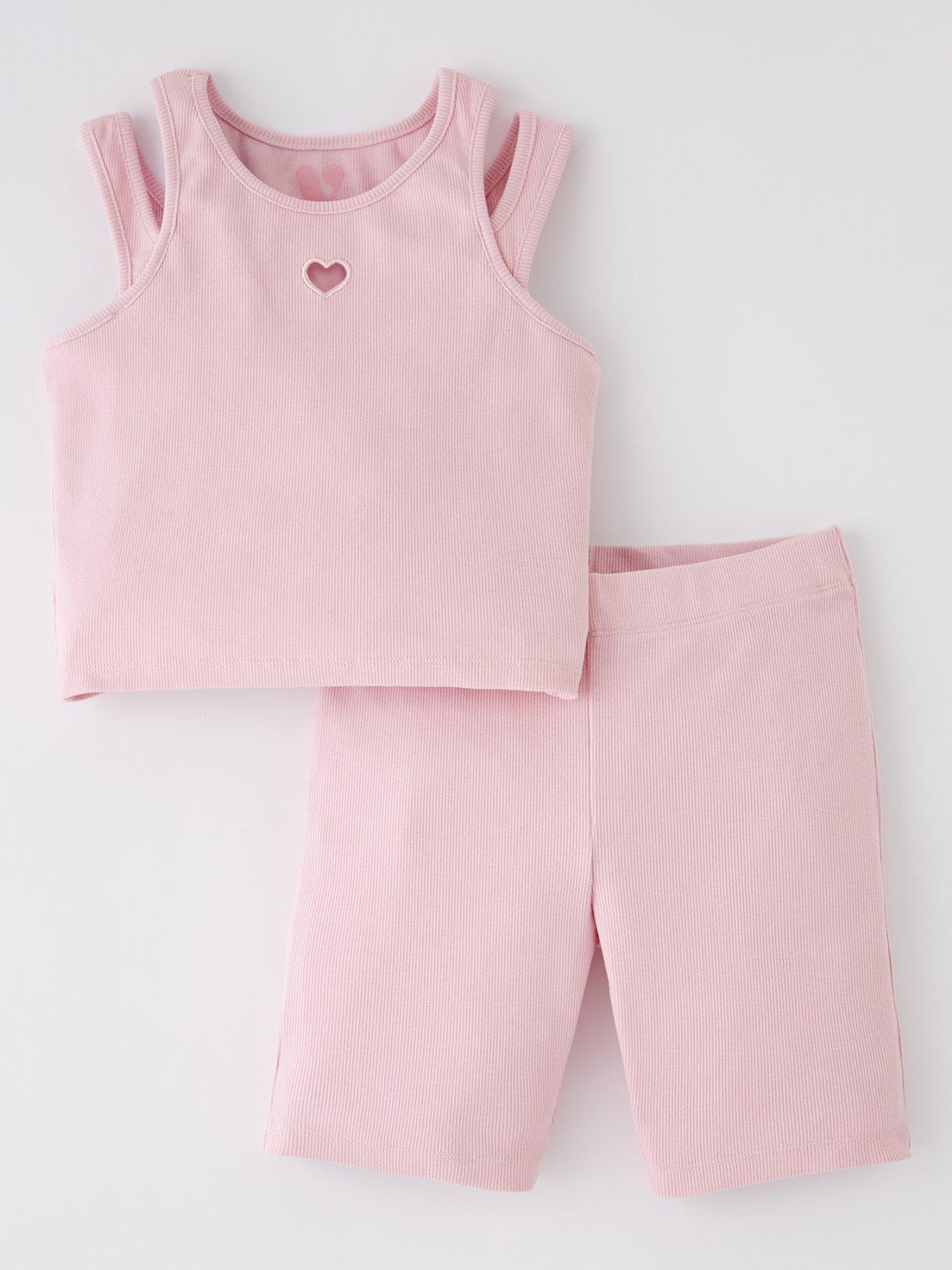 undefined Girls Double Layer Vest And Cycling Short