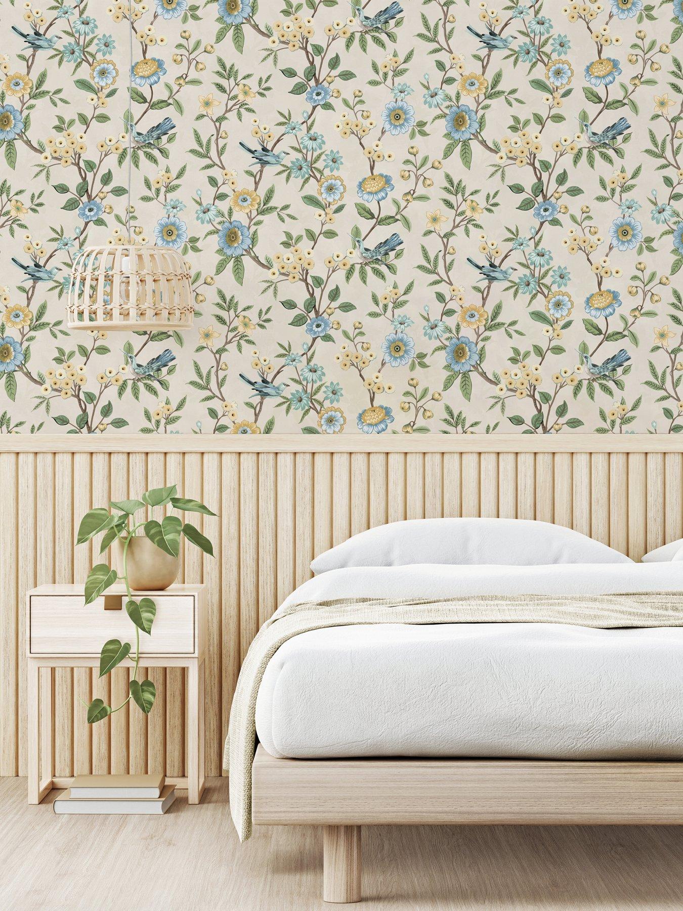 Fine Decor Eleanor Floral Wallpaper in Cream