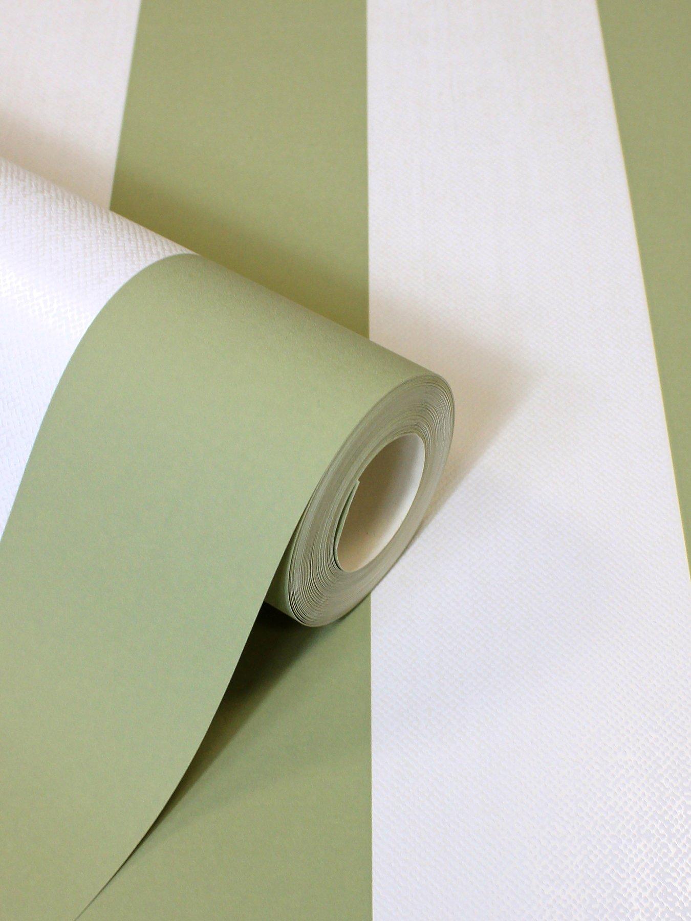 Image 2 of 5 of Fine Decor Juliette Stripe Wallpaper in Green