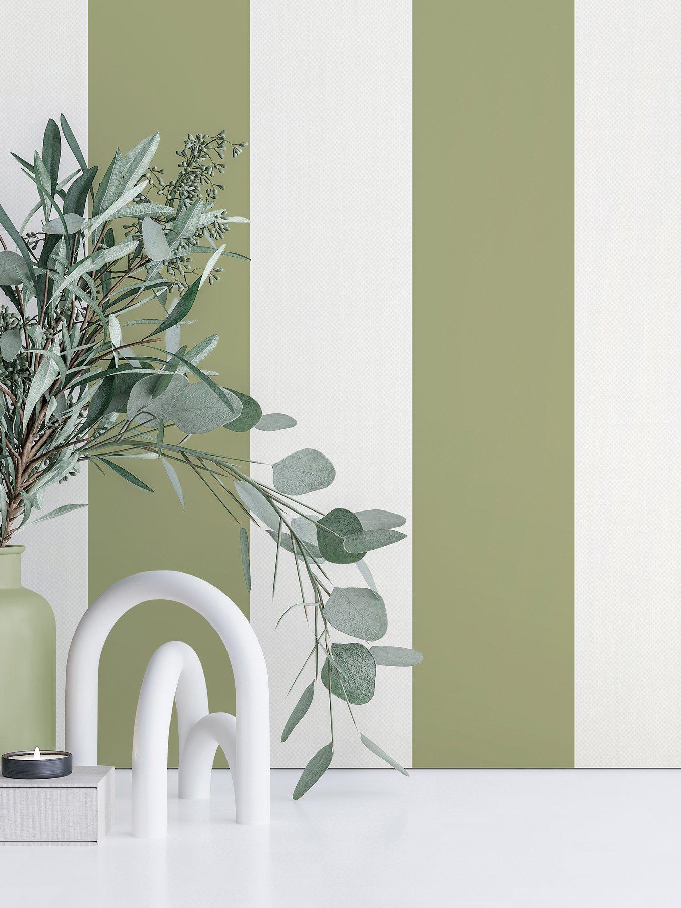 Image 4 of 5 of Fine Decor Juliette Stripe Wallpaper in Green