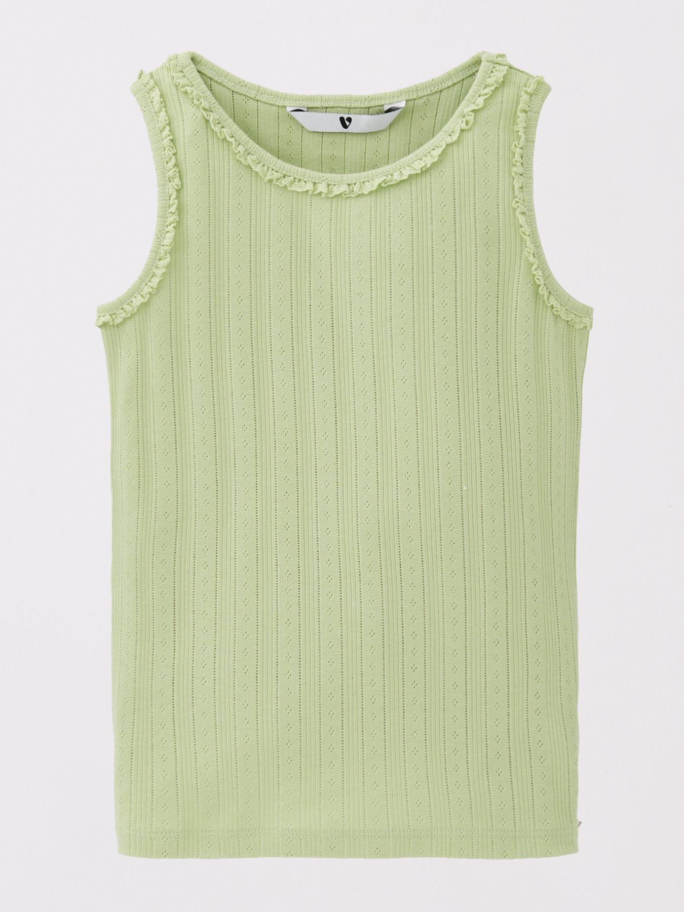 Image 3 of 5 of V by Very Girls 2 Pack Pointelle Vests - Multi