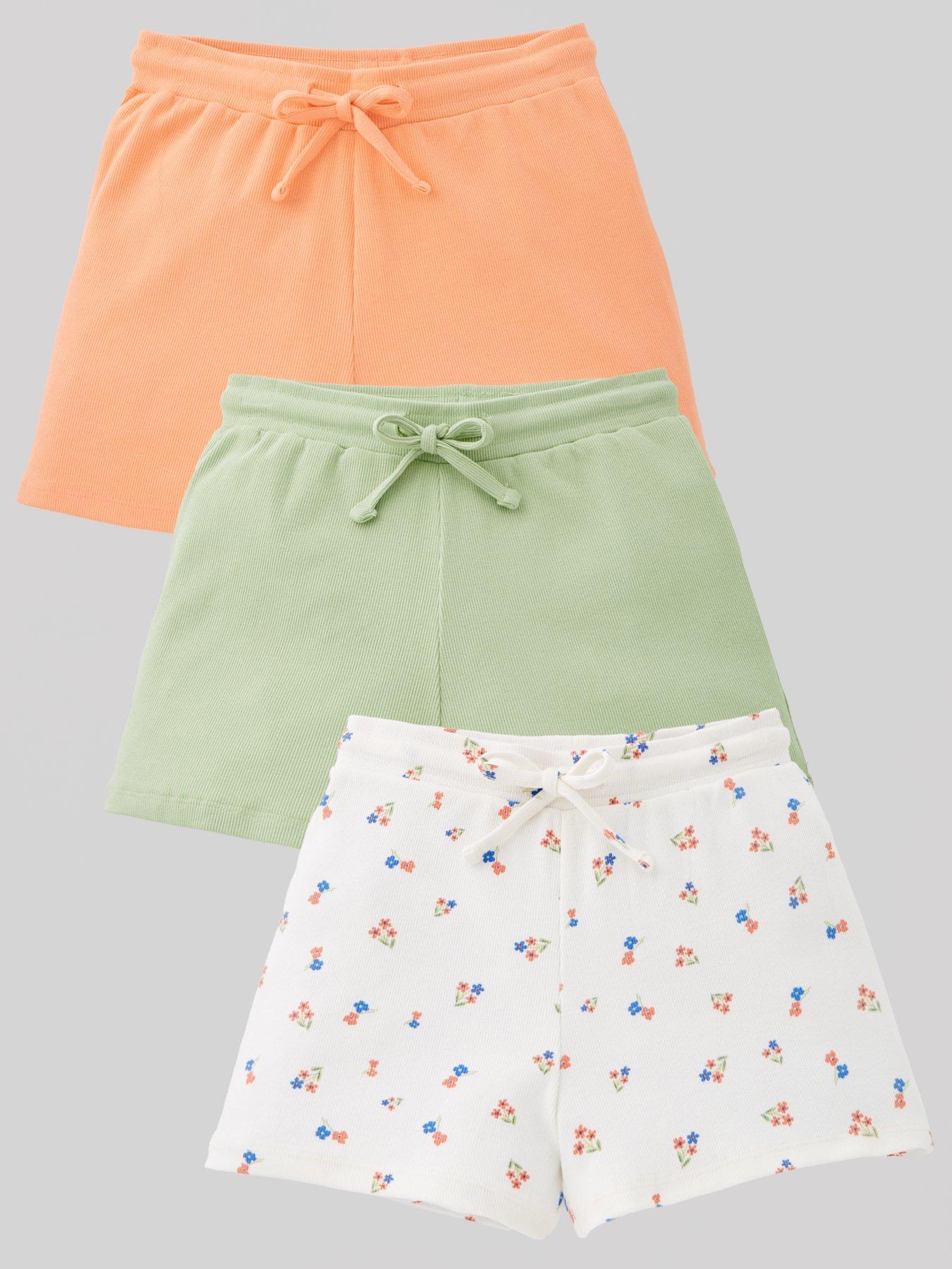 Image 1 of 5 of V by Very Girls 3 Pack Ribbed Shorts - Multi