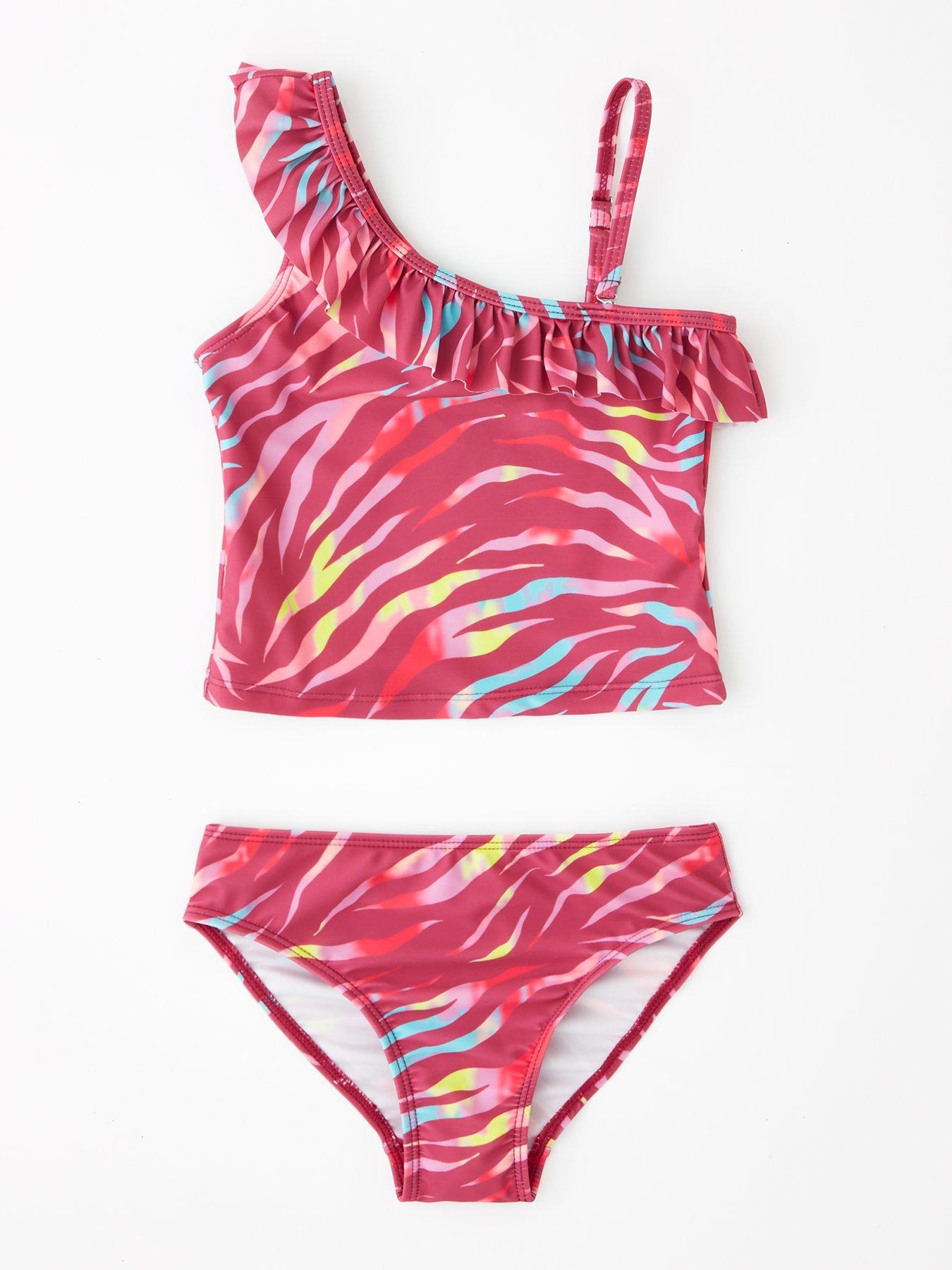 undefined Girls Animal Print Tankini - Multi