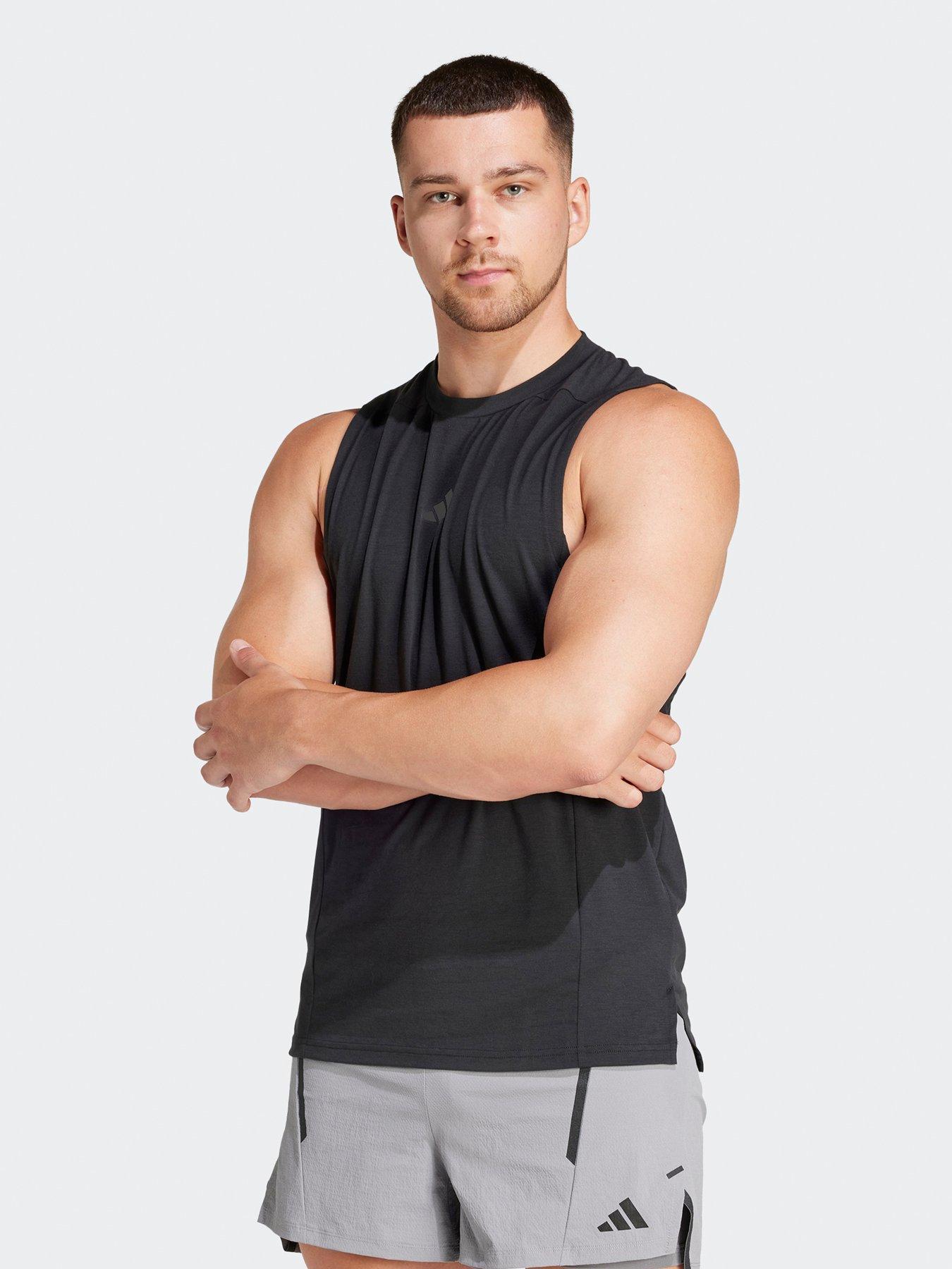 adidas Designed for Training Workout Tank Top, Black, Size S, Men