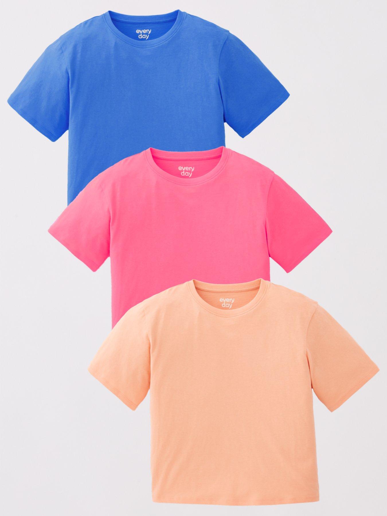 undefined Girls 3 Pack Short Sleeve T-Shirts - Multi