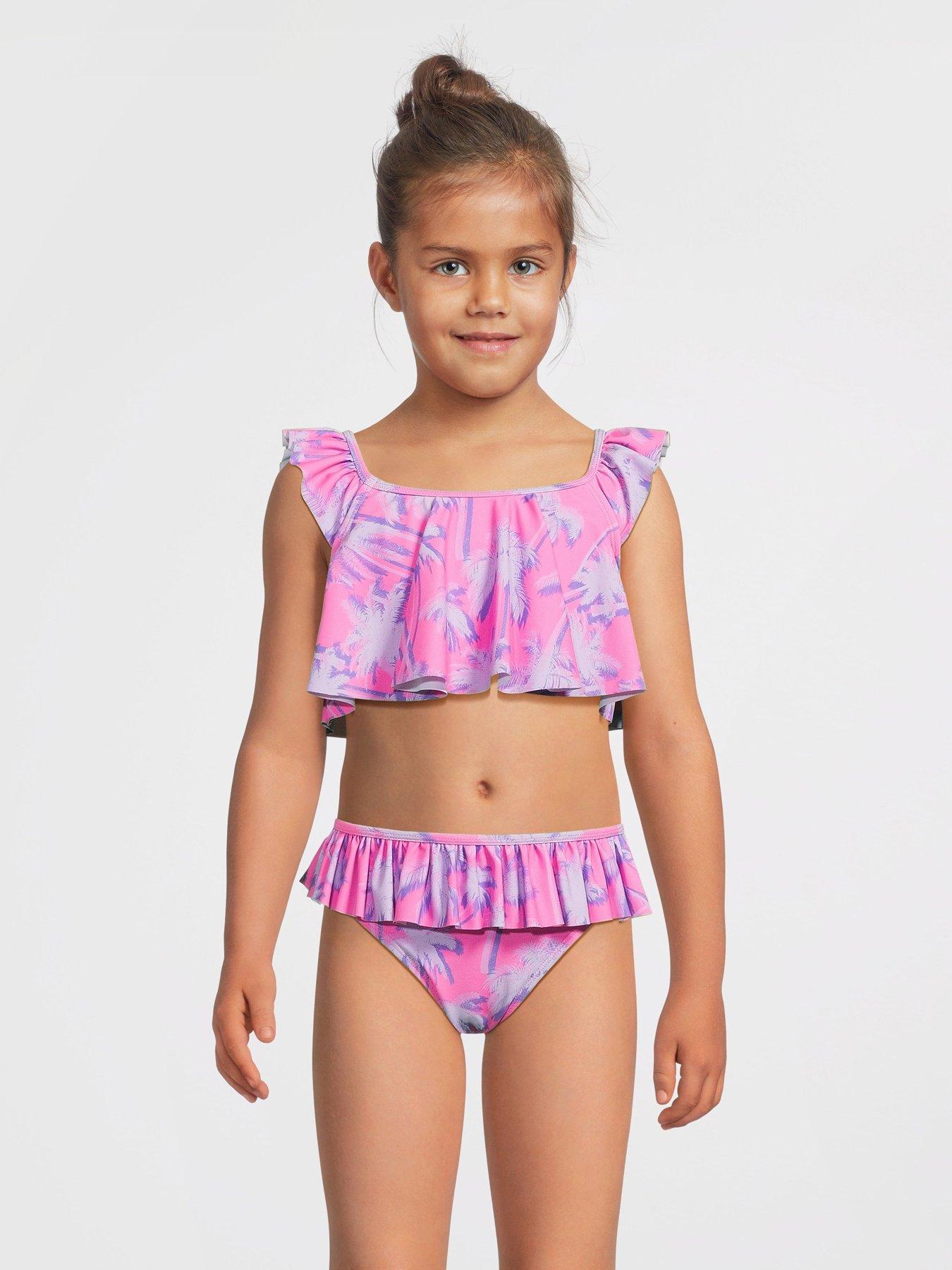 undefined Girls Palm Print Bikini