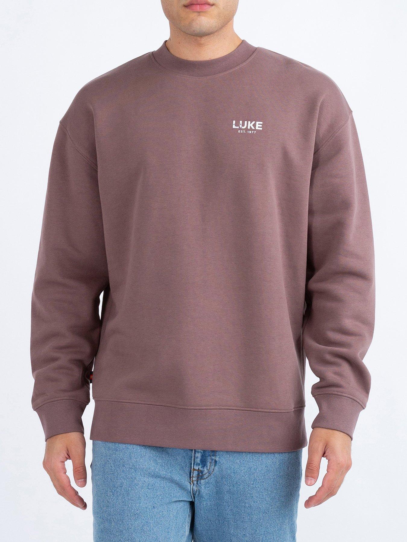 undefined Exceptional Relaxed Fit Crew Sweat - Dark Purple