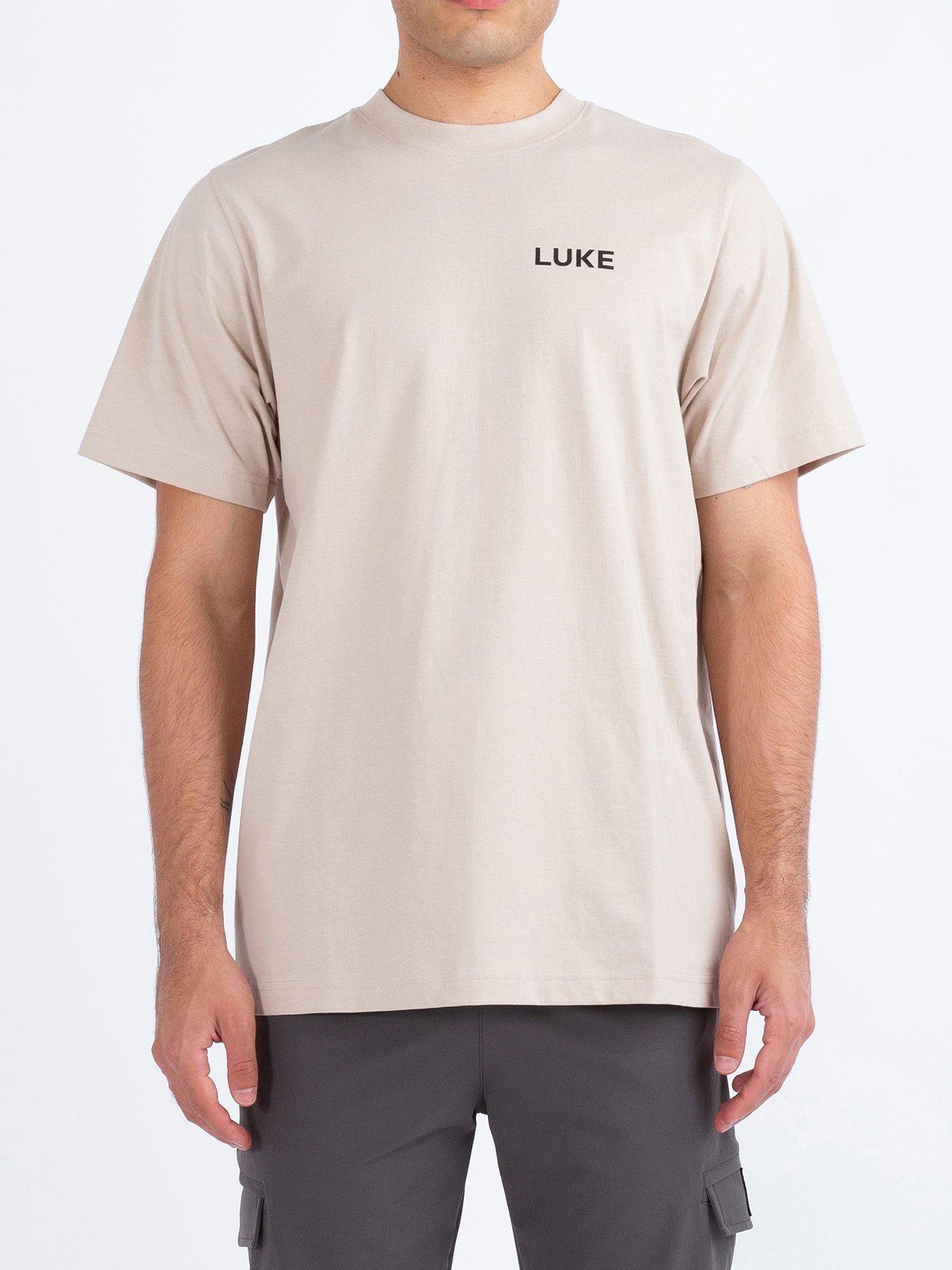 Image 1 of 6 of Luke 1977 Ai Tee Oversized Printed T-Shirt - Cream