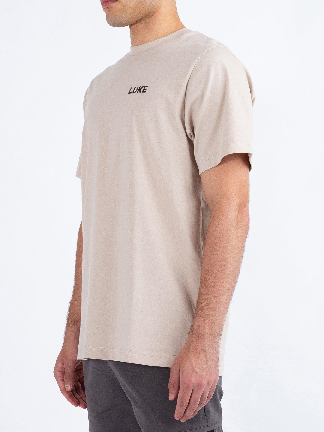 Image 3 of 6 of Luke 1977 Ai Tee Oversized Printed T-Shirt - Cream