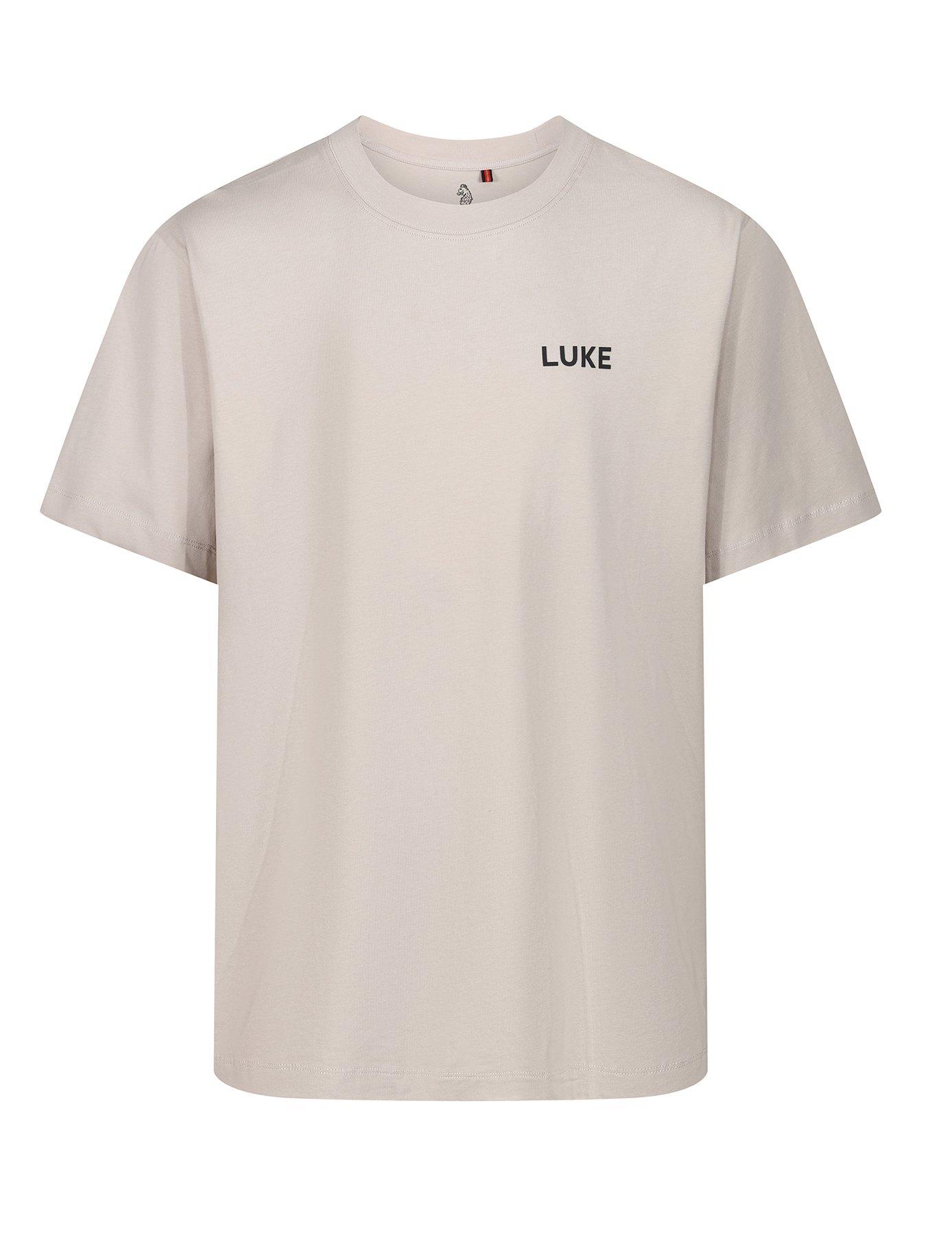 Image 4 of 6 of Luke 1977 Ai Tee Oversized Printed T-Shirt - Cream