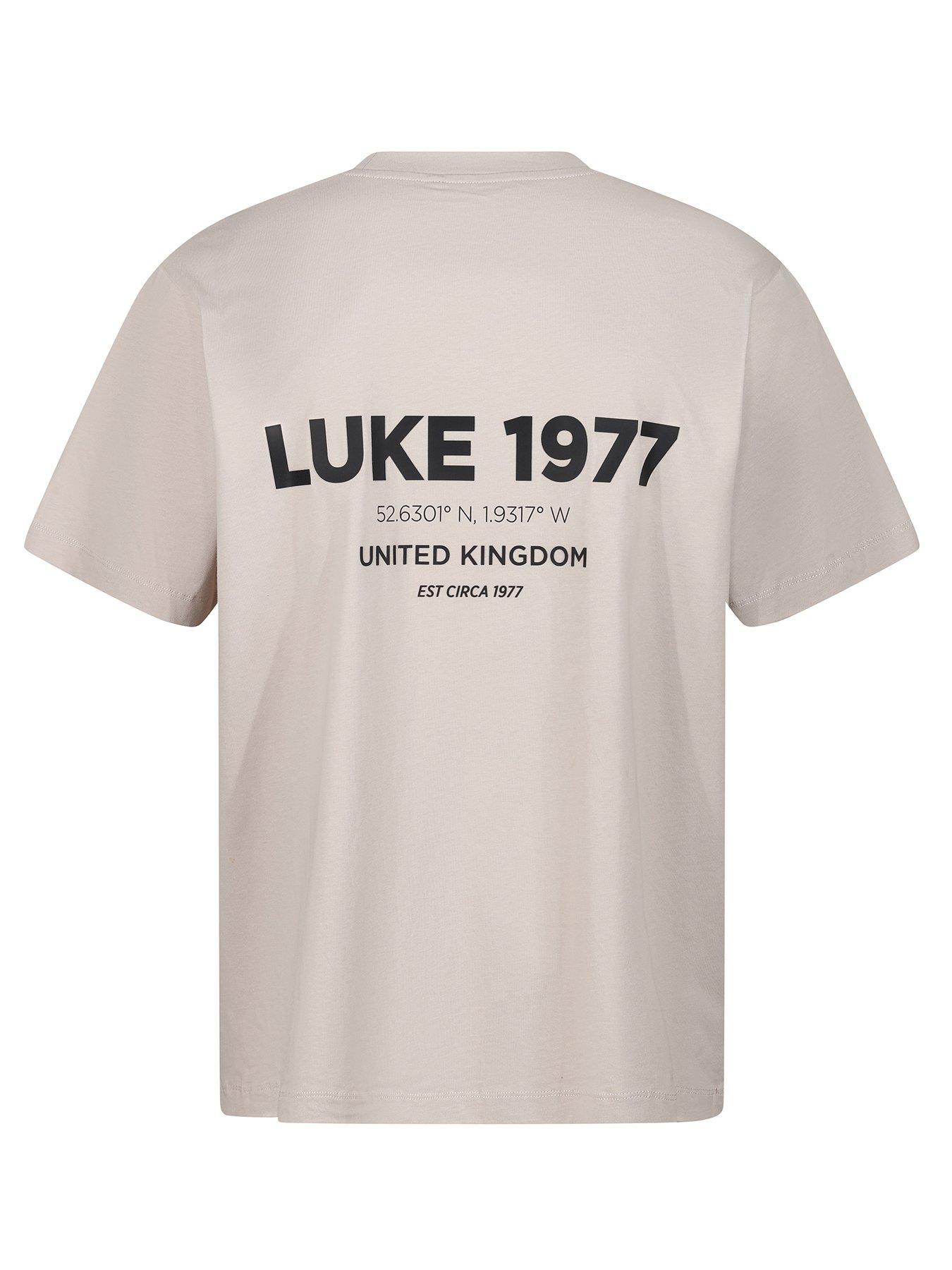 Image 5 of 6 of Luke 1977 Ai Tee Oversized Printed T-Shirt - Cream