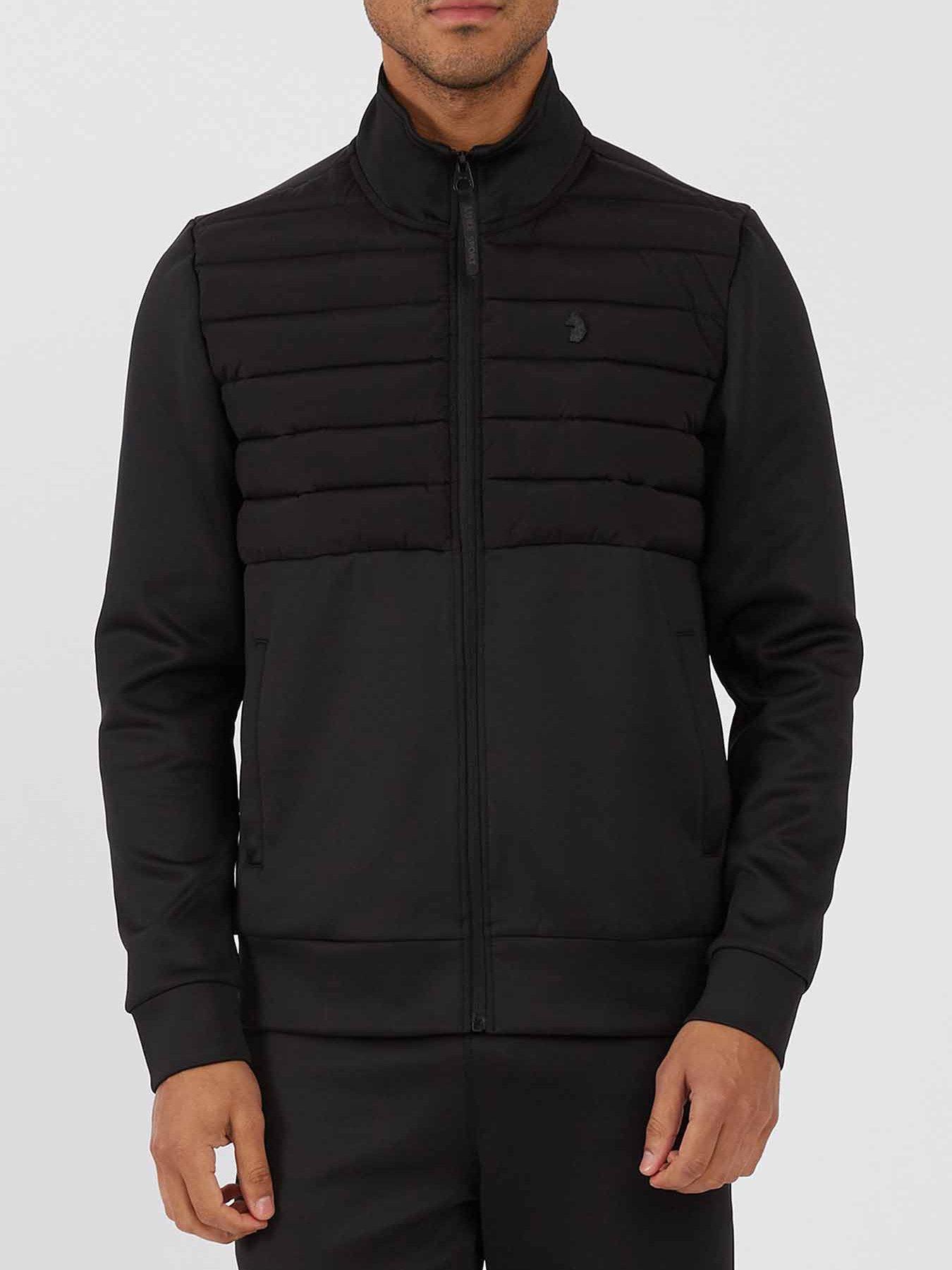 Image 1 of 6 of Luke 1977 Gabriel Quilted Funnel Crew Sweat - Black