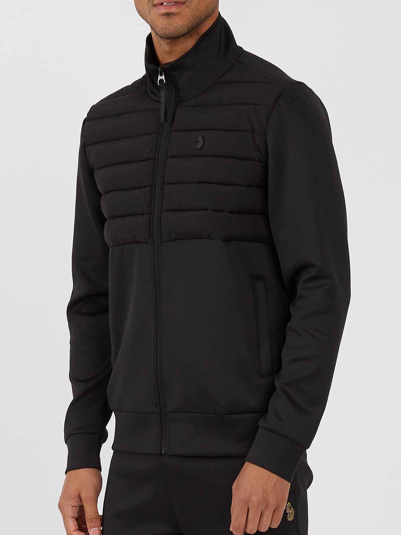Image 3 of 6 of Luke 1977 Gabriel Quilted Funnel Crew Sweat - Black