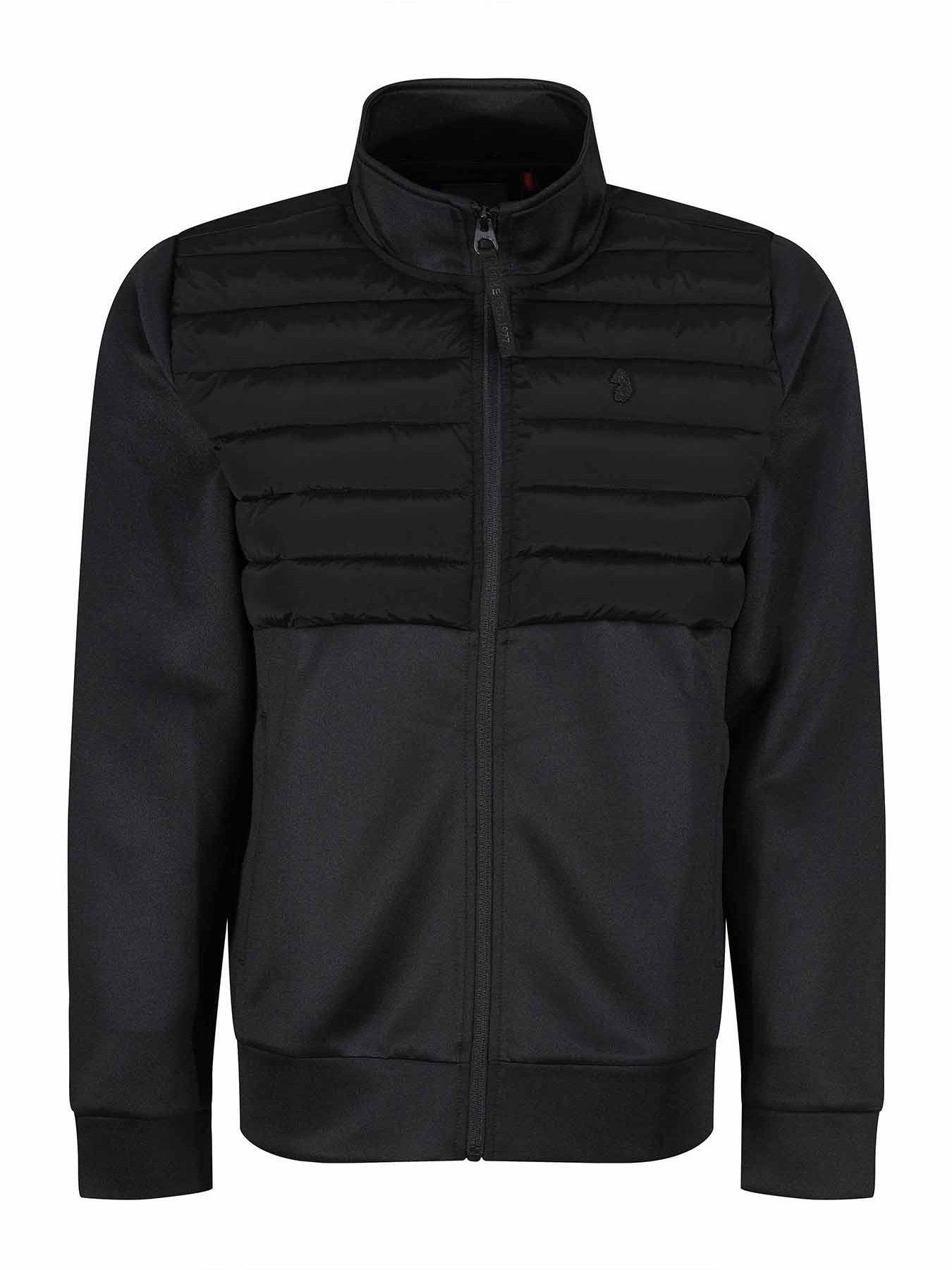 Image 4 of 6 of Luke 1977 Gabriel Quilted Funnel Crew Sweat - Black