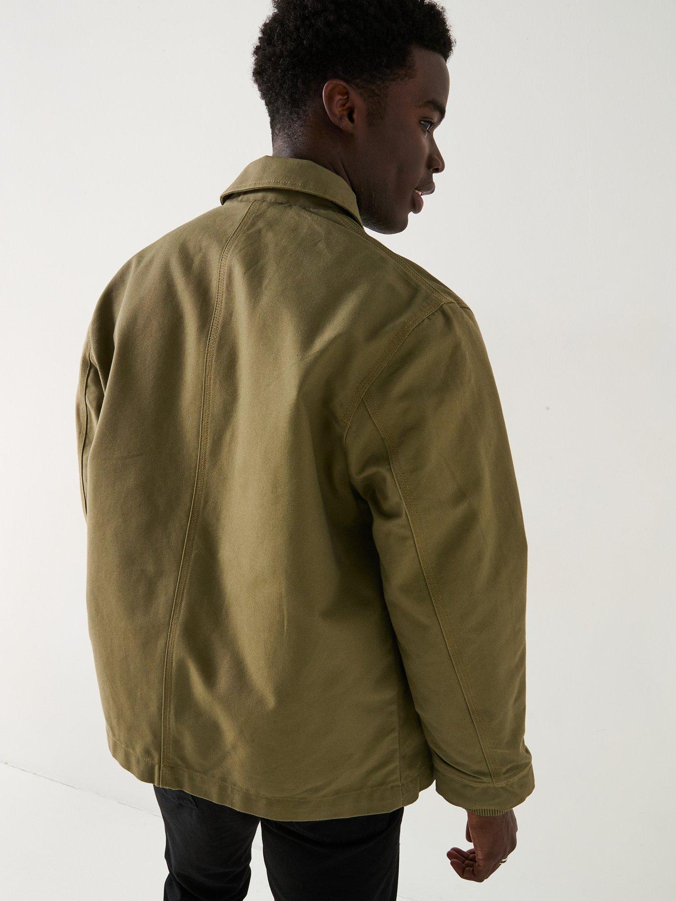 Image 2 of 6 of HUGO Boster2511 Slim Fit Patch Pocket Zip Thru Shacket - Khaki