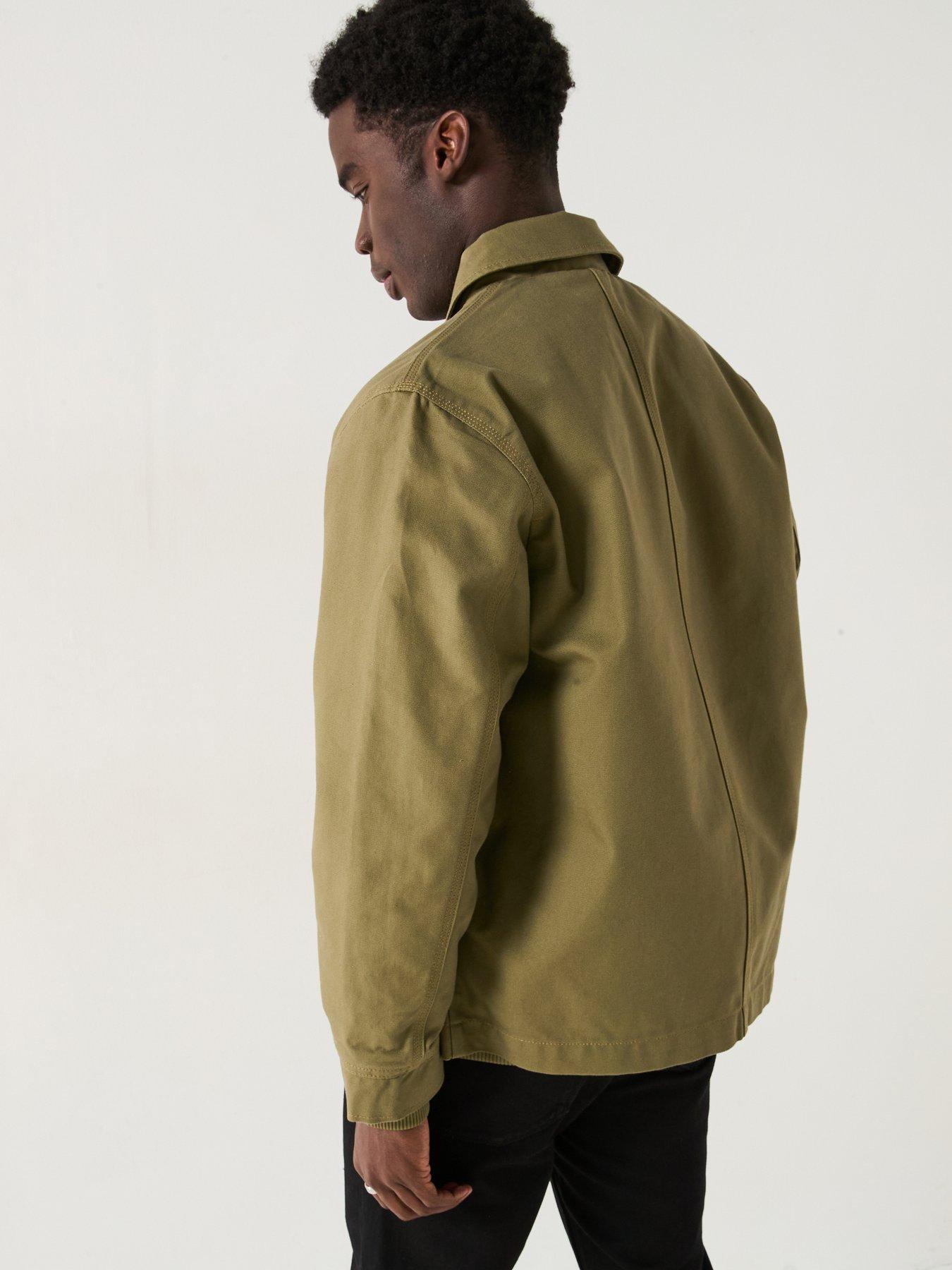 Image 6 of 6 of HUGO Boster2511 Slim Fit Patch Pocket Zip Thru Shacket - Khaki