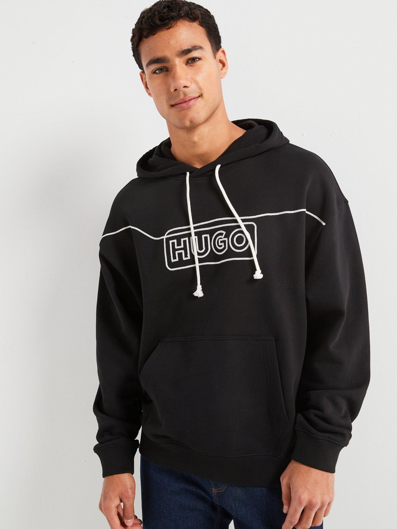 Stitched logo hoodie online