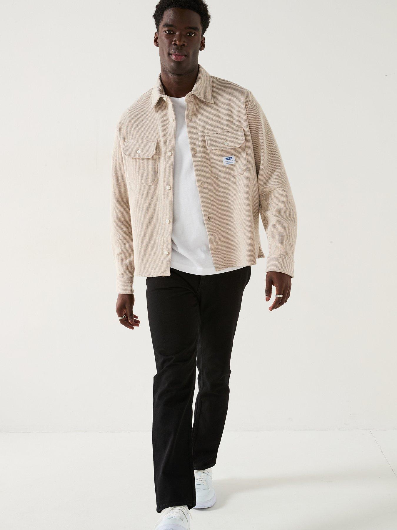 Image 3 of 6 of HUGO Ekynone Double Pocket Overshirt - Off White