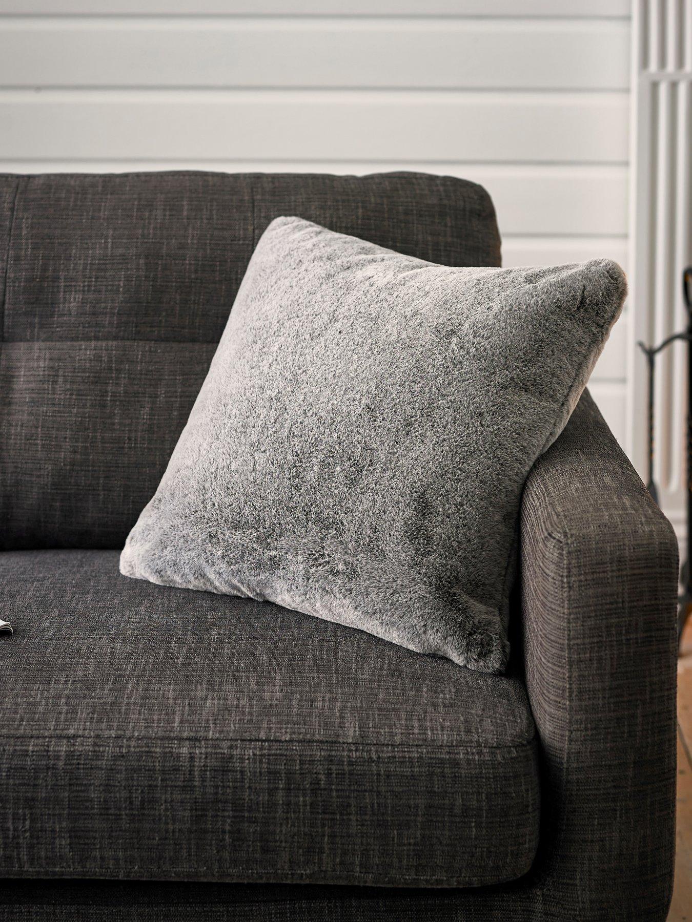 undefined Alaska Faux Fur Feather Filled Cushion