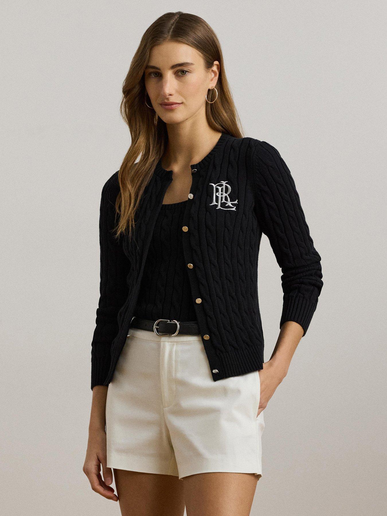 Lauren by Ralph Lauren Ralhan Long Sleeve Cardigan - Black