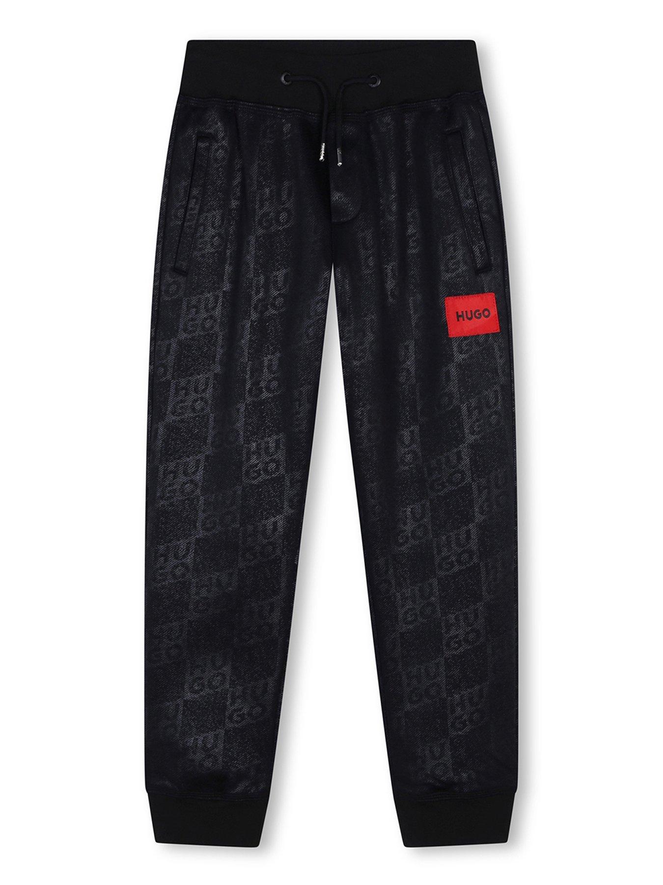undefined Boys Check Monogram Joggers - Black