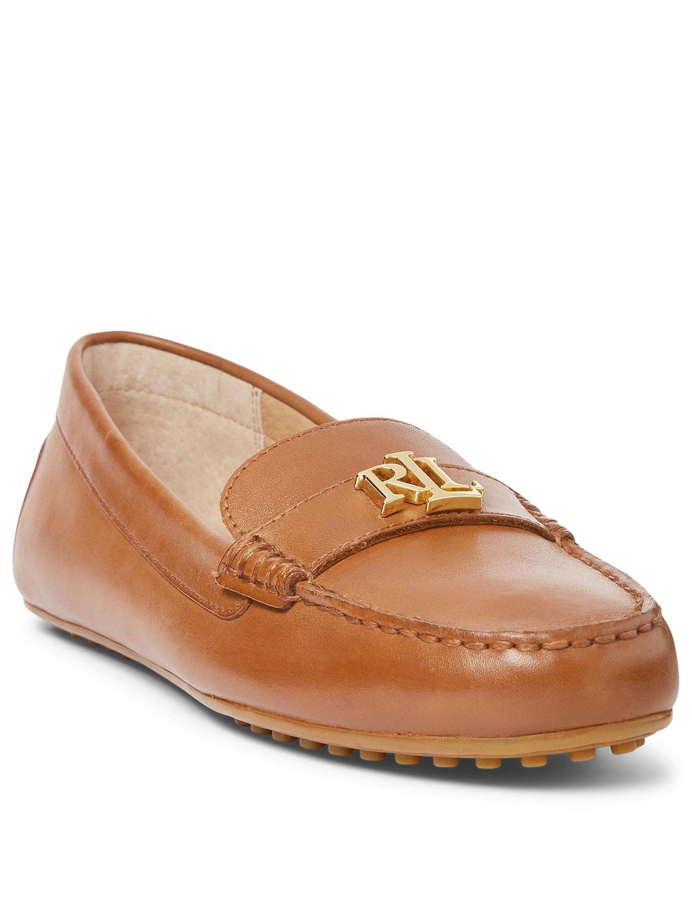 Image 1 of 4 of Lauren by Ralph Lauren Barnsbury Flat Shoe - Brown