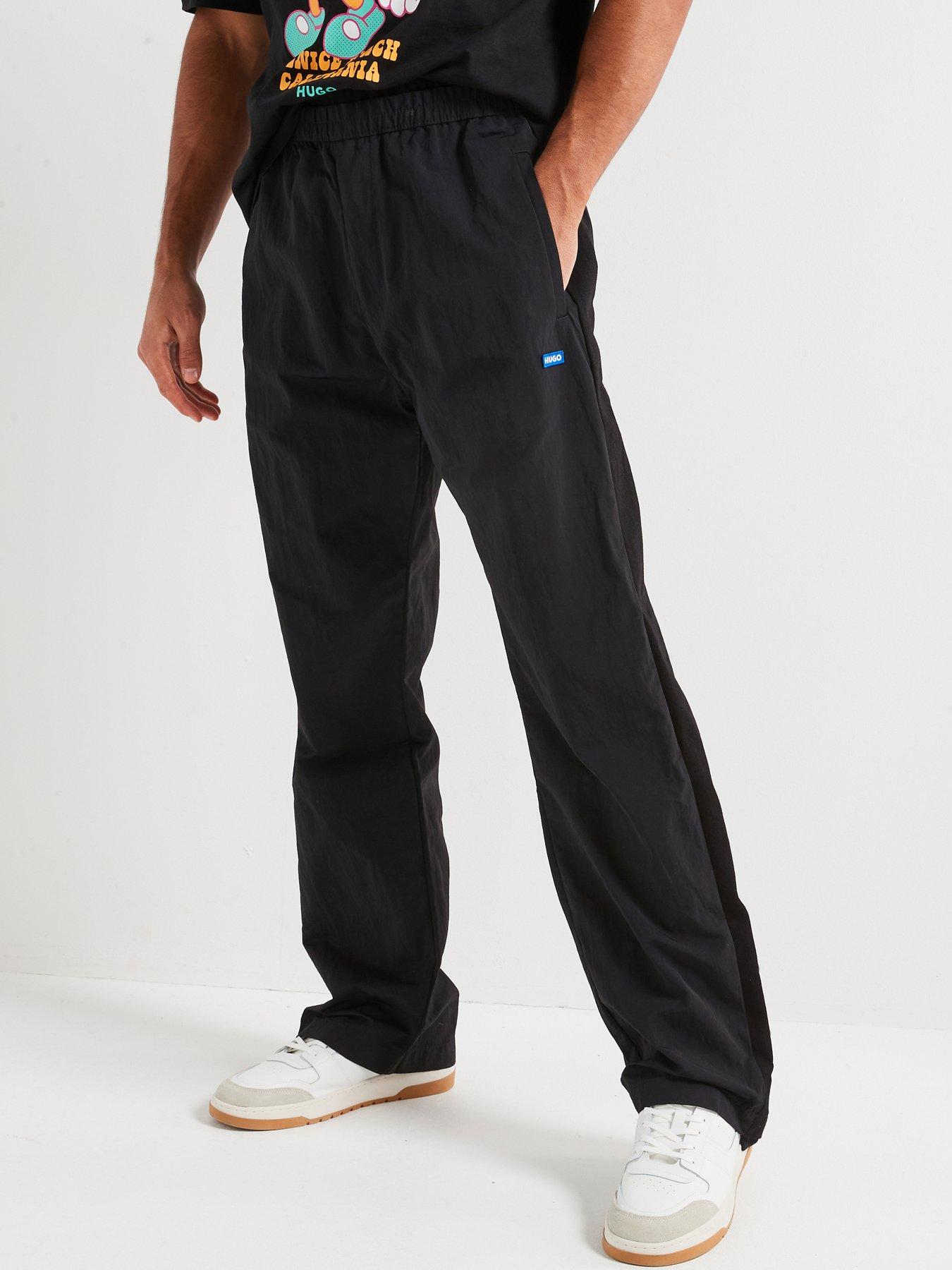 undefined Gablo251 Mix Media Baggy Trousers - Black