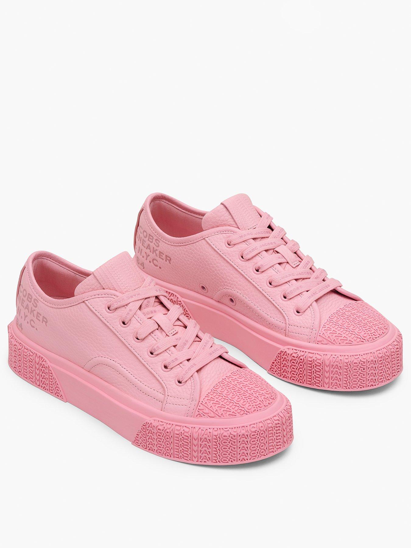 Image 2 of 5 of MARC JACOBS The Leather Sneakers - Pink