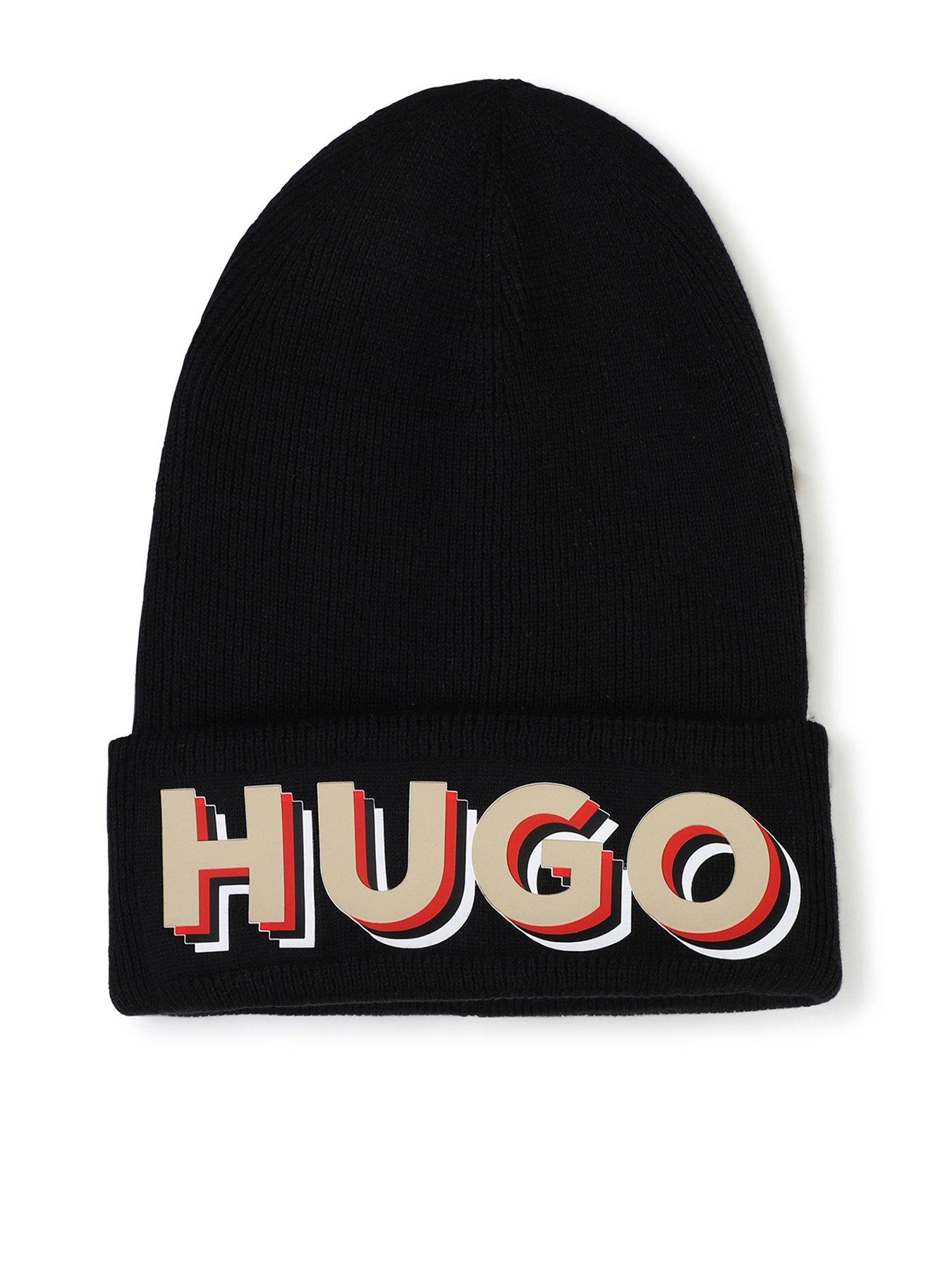 Image 1 of 3 of HUGO Boys Beanie Hat - Black