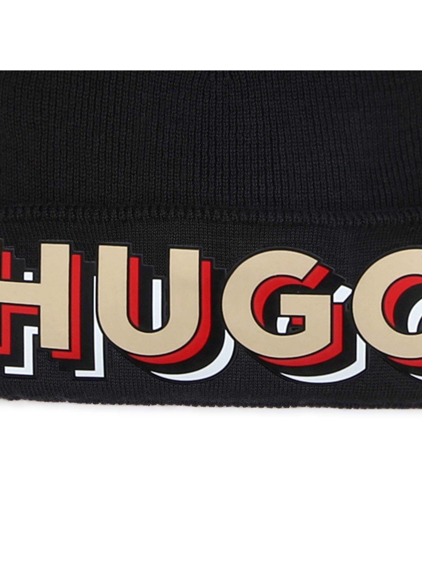 Image 3 of 3 of HUGO Boys Beanie Hat - Black