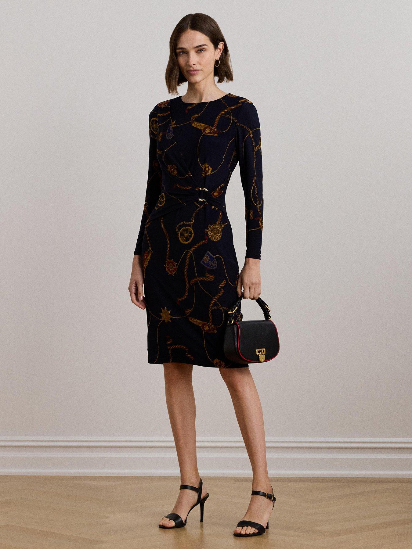 Lauren by Ralph Lauren Fabiana Day Dress Navy Very