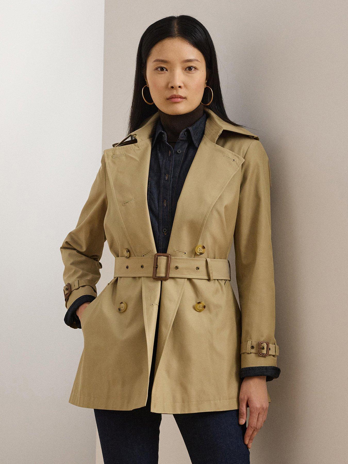 undefined Belted Trench Coat - Beige