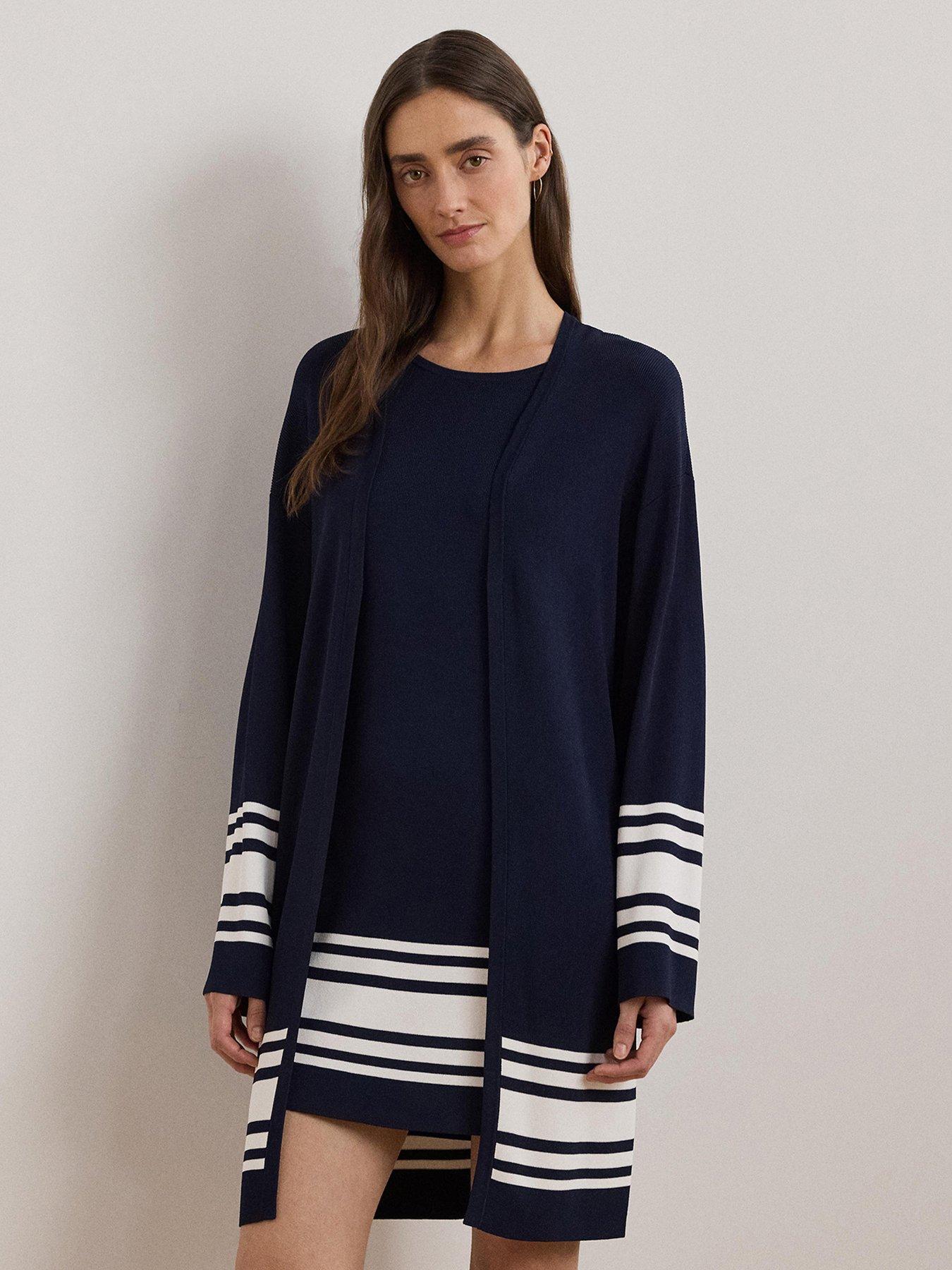 undefined Jabrey Long Sleeve Cardigan - Navy