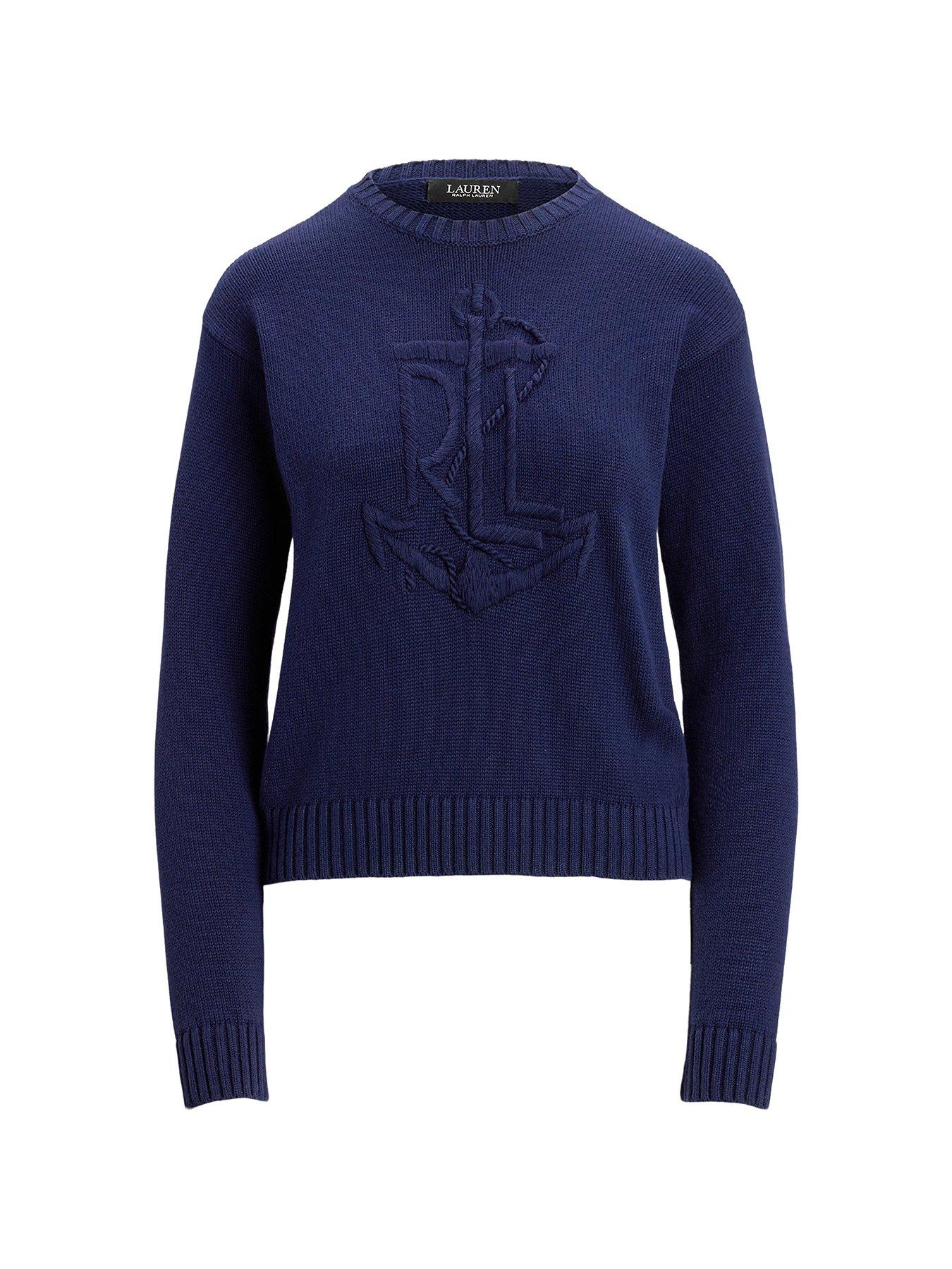Image 5 of 5 of Lauren by Ralph Lauren Riednee Long Sleeve Jumper - Navy