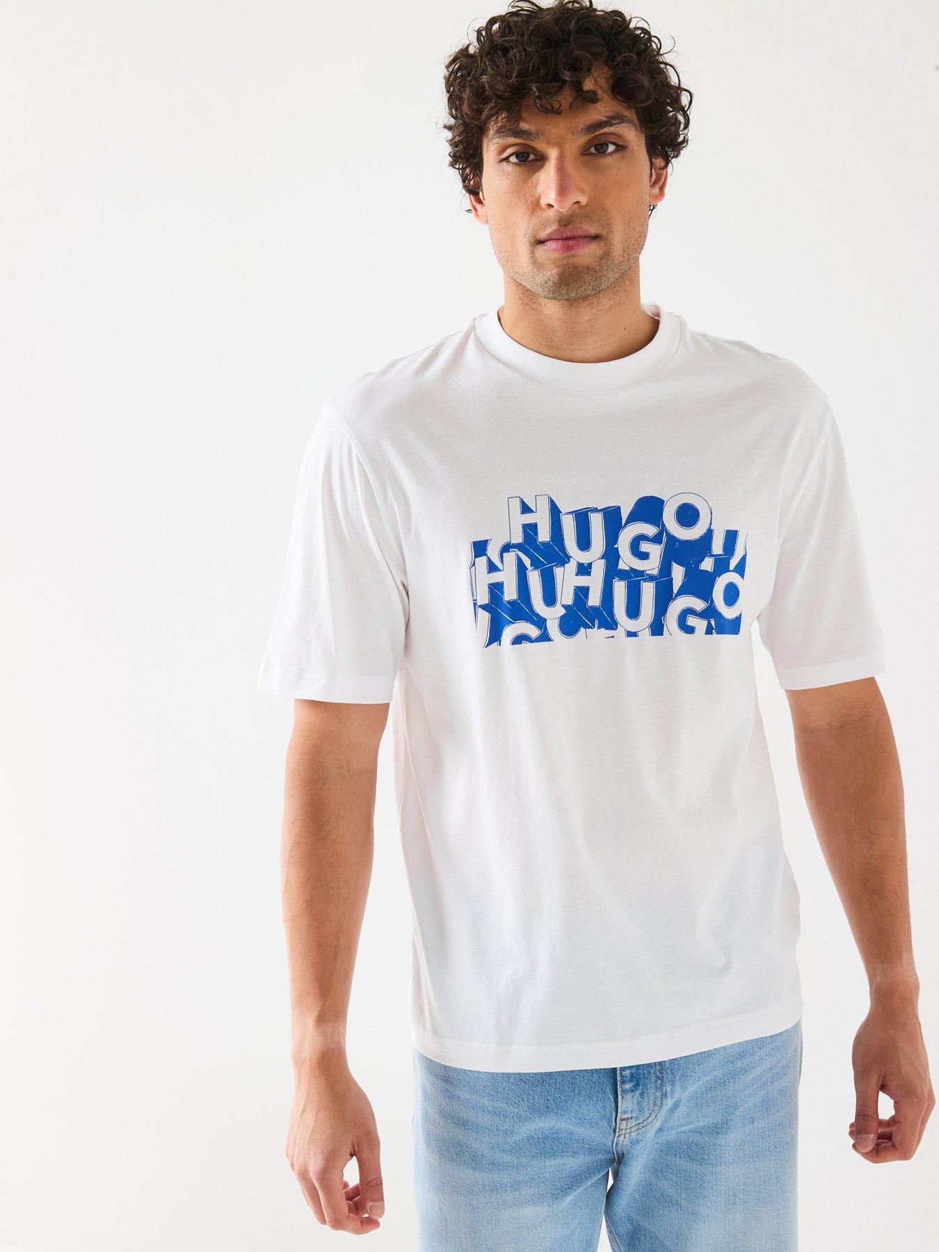 undefined Nafralo Regular Fit Graphic Logo T-Shirt - White