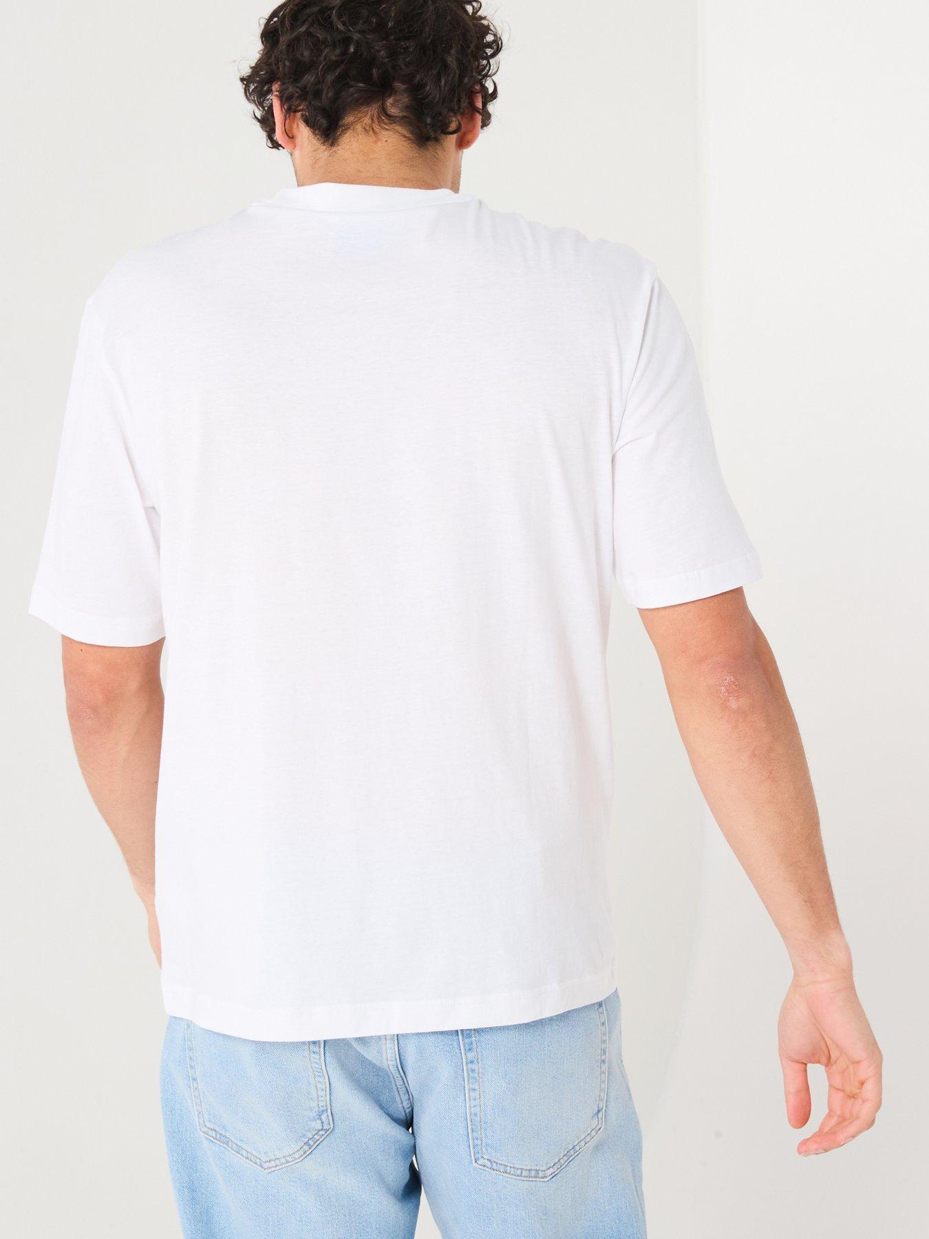 Image 2 of 5 of HUGO Nafralo Regular Fit Graphic Logo T-Shirt - White