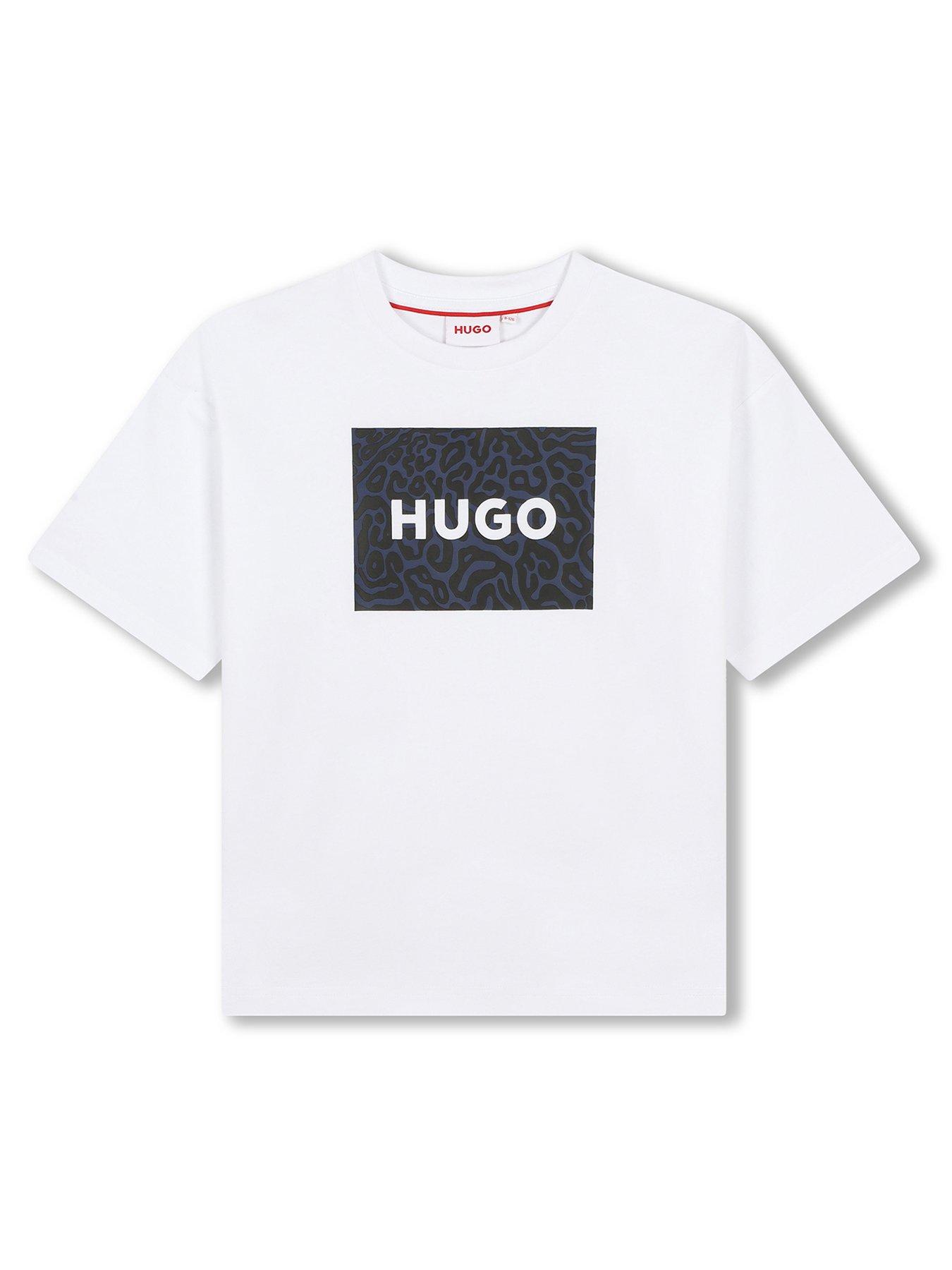 undefined Boys Print Logo Short Sleeve T-shirt - White