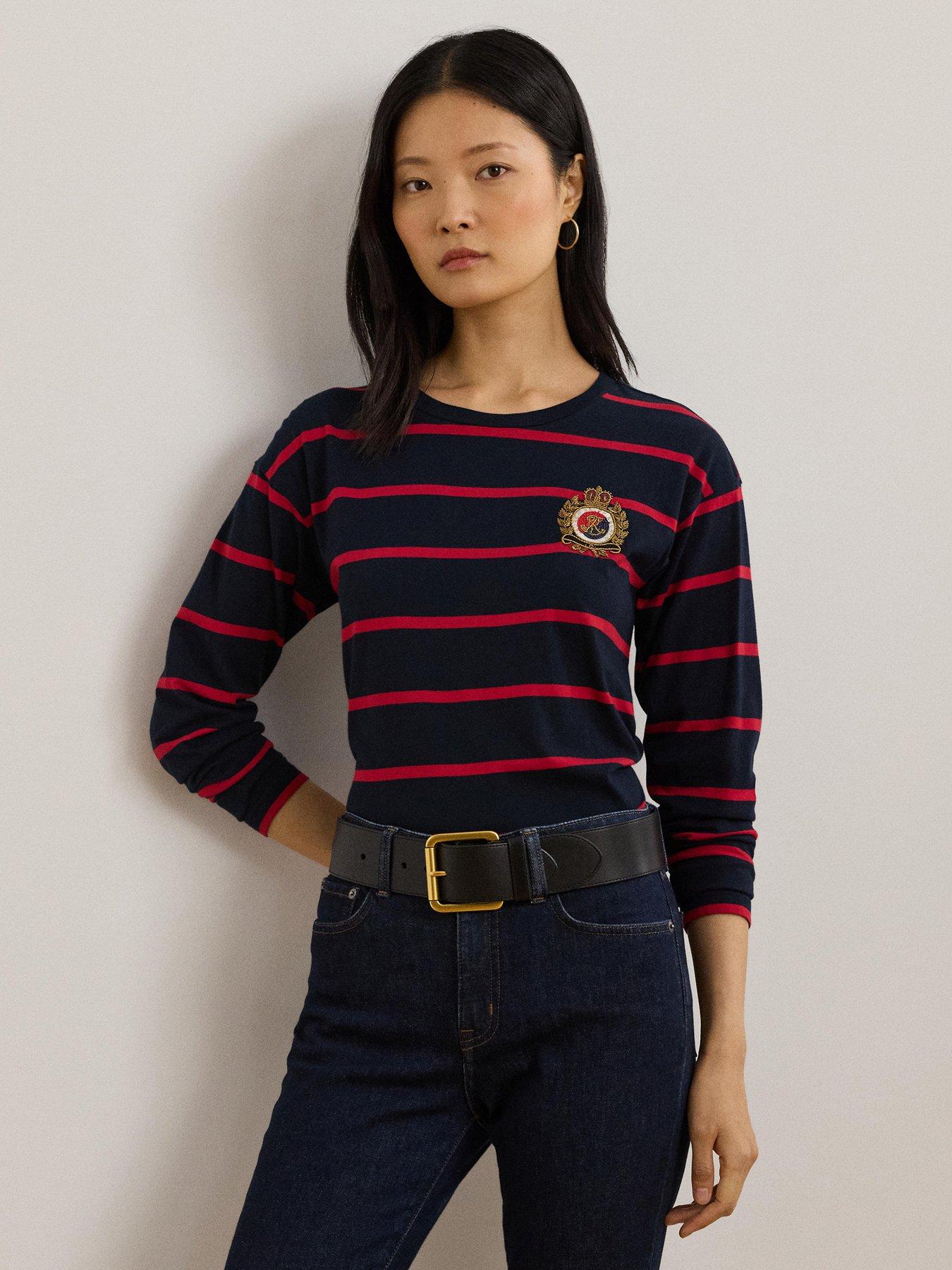 undefined Belkis Long Sleeve T-Shirt - Navy