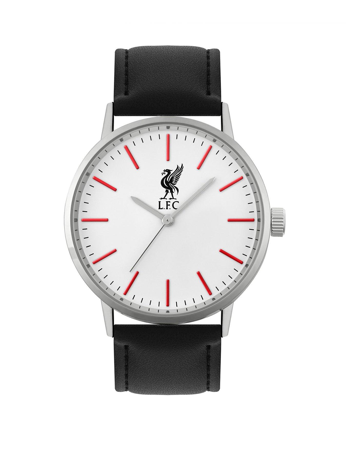 undefined Silver Liverpool Quartz Watch Black Strap