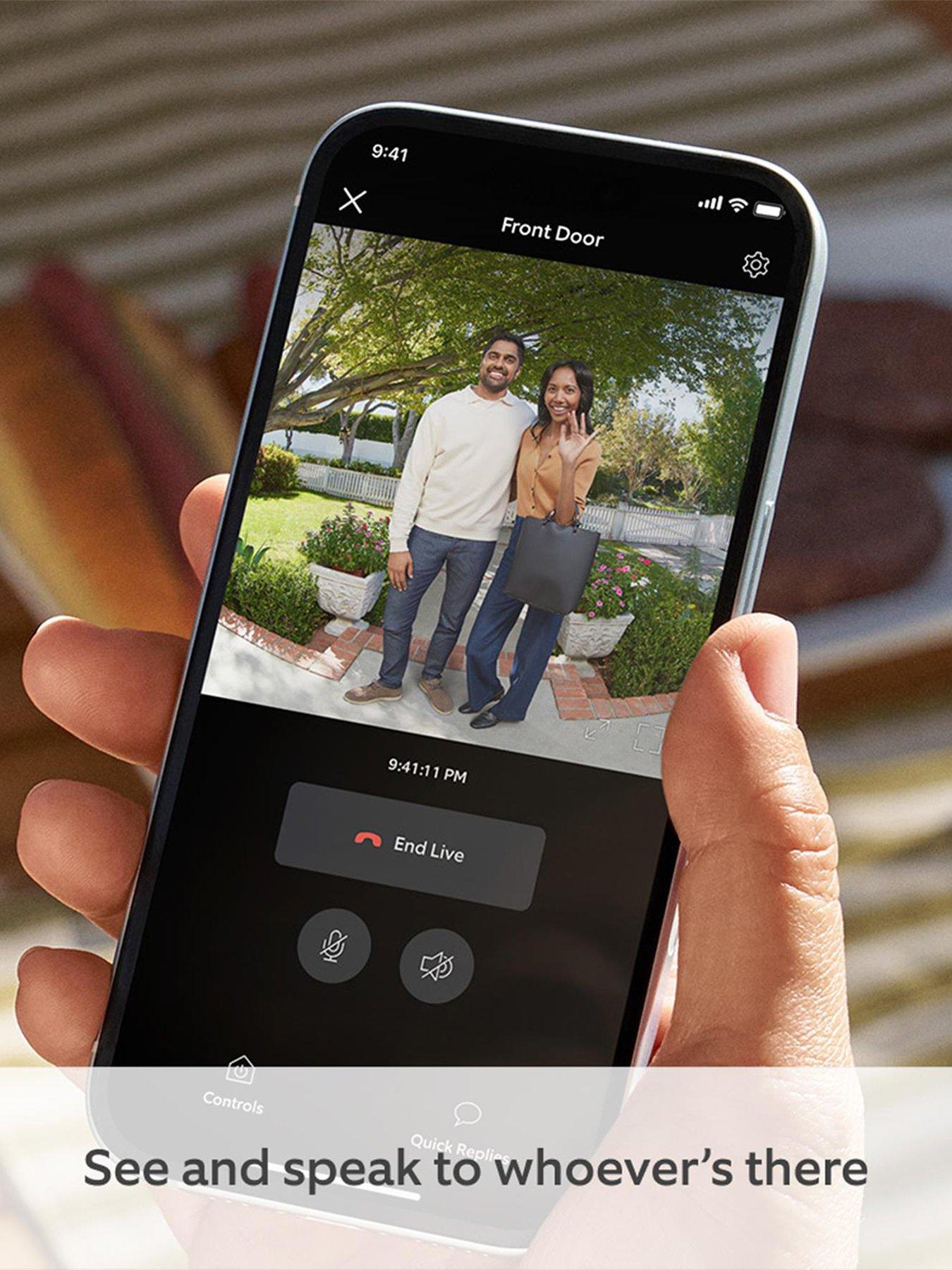 RING Video Doorbell (3rd Gen) with Chime Satin Nickel Very