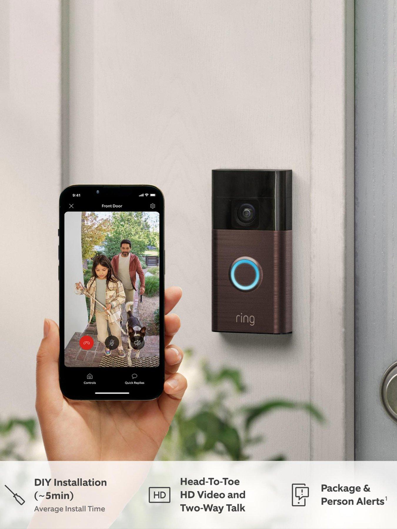 Image 3 of 8 of RING Video Doorbell (3rd Gen) with Chime - Venetian Bronze