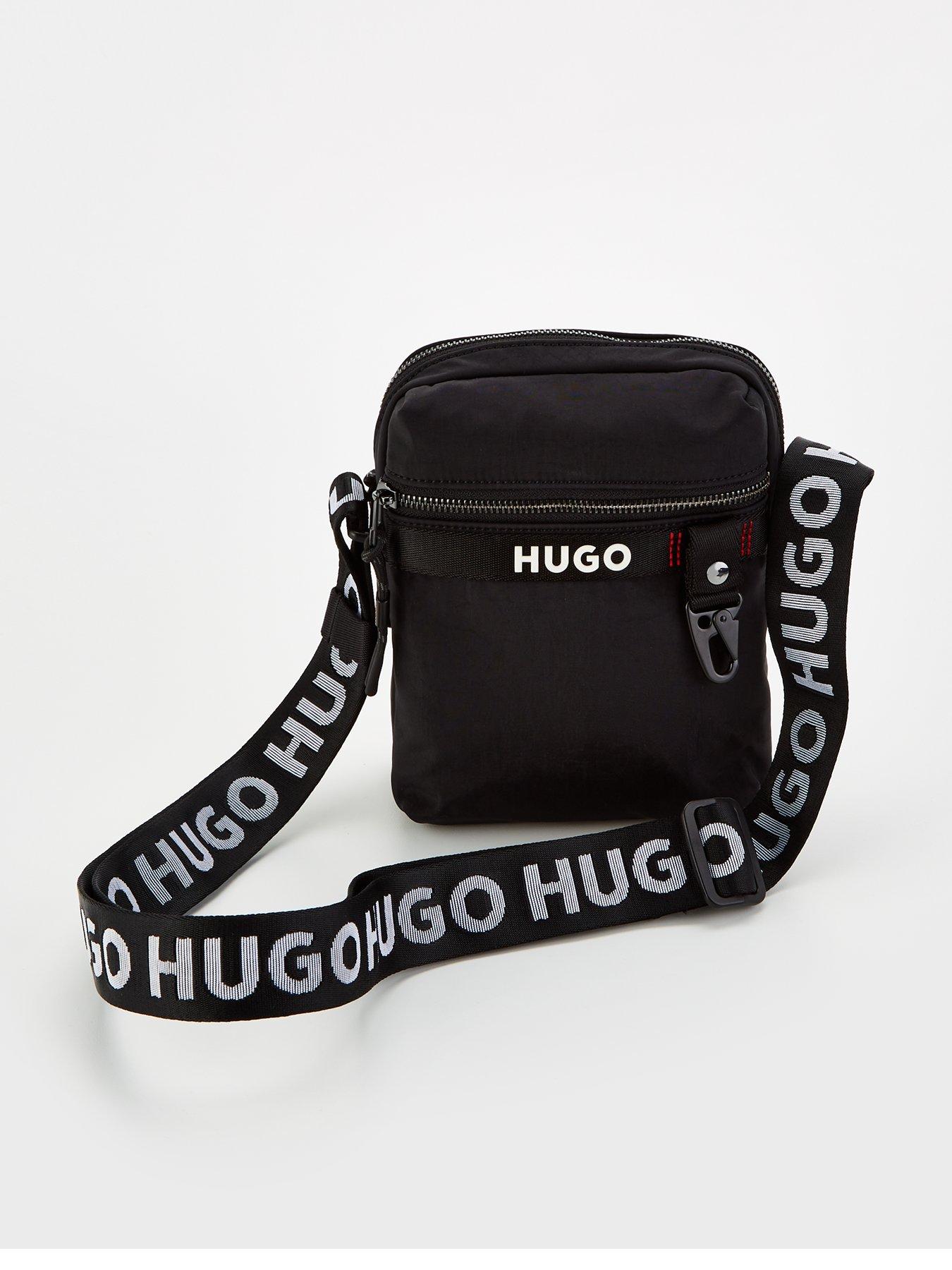 HUGO Dusky Tape Contrast Logo Camera Bag Black Very