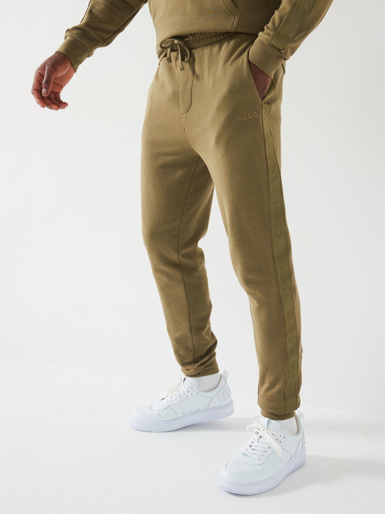 undefined Tonal Tape Logo Cuff Joggers - Khaki