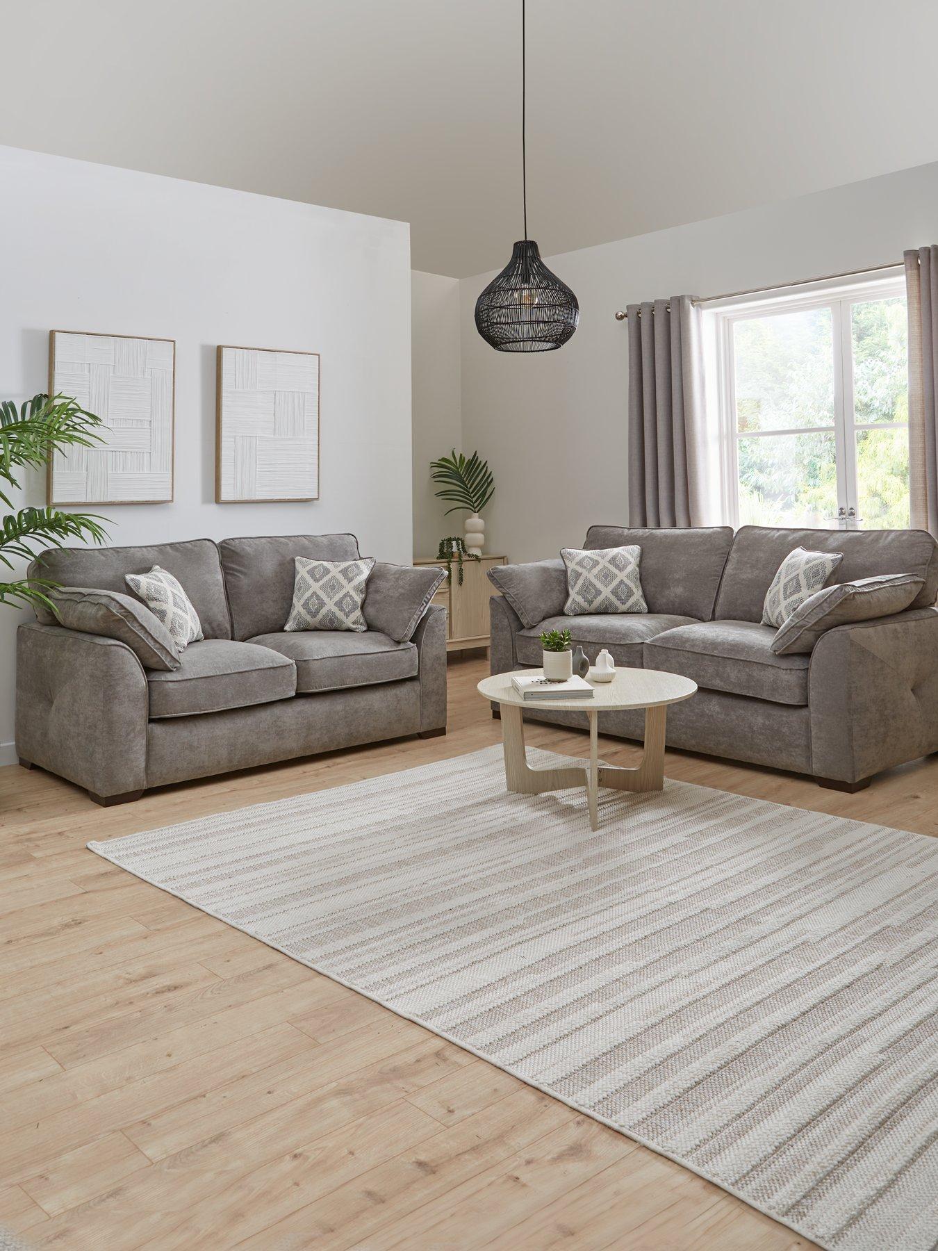 Product photograph of Very Home Cesena 3 2 Fabric Sofas from very.co.uk